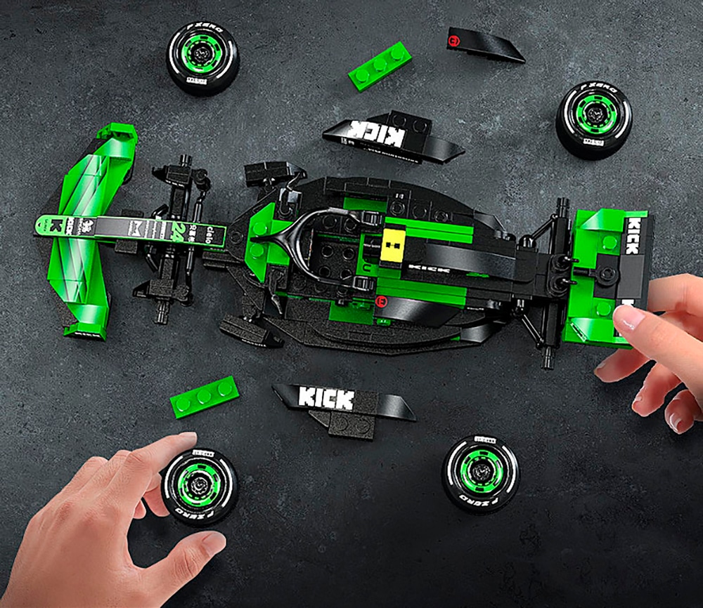 Jamara Konstruktions-Spielset »CaDA, KICK Sauber F1® Team C44 - 2024 1:24 grün Bricks«, (314 St.)