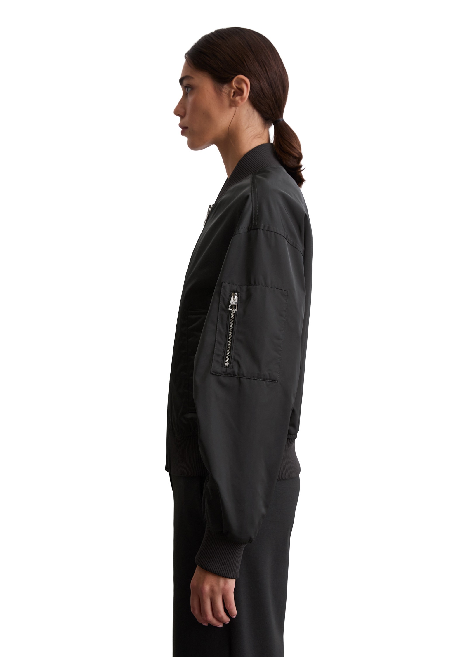 Marc O'Polo Outdoorjacke »aus recyceltem Shiny-Polyester-Twill«, ohne Kapuze