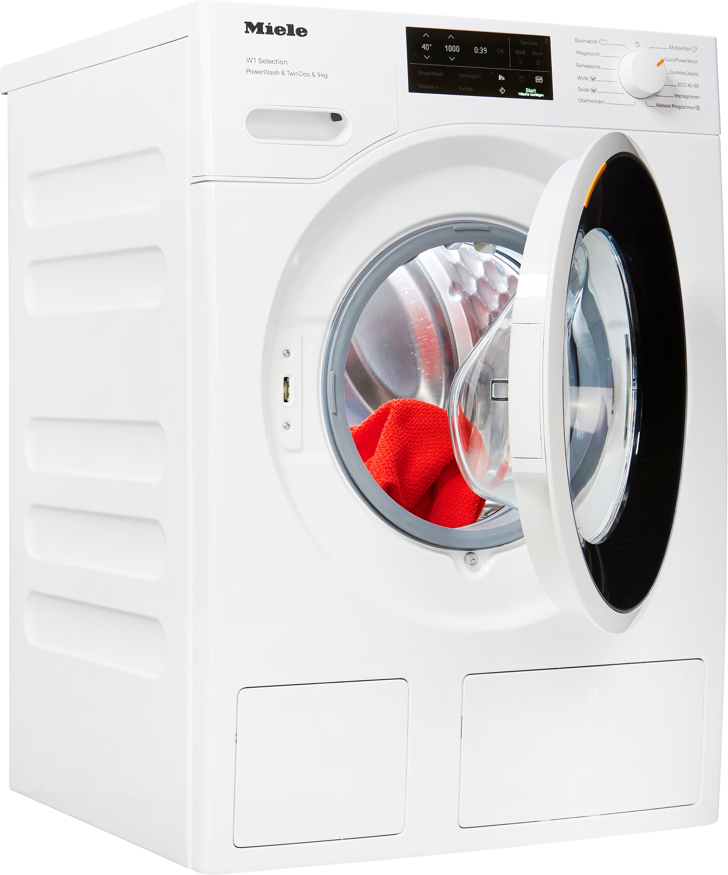 Miele Waschmaschine »WSI863WCS D LW PWash&TDos«, WSI863 WCS PWash&TDos&9kg, 9 kg, 1600 U/min, QuickpowerWash für saubere Wäsche in 49 Minuten