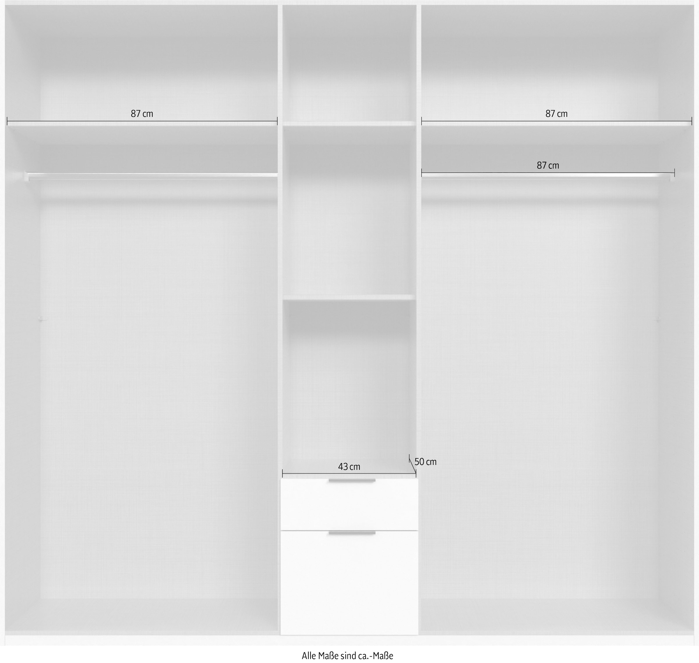 Wimex Drehtürenschrank »Mugano«, (mit langen oder kurzen Griffen aus Metall), in vielen Breiten, 208 oder 236 cm hoch, Made in Germany