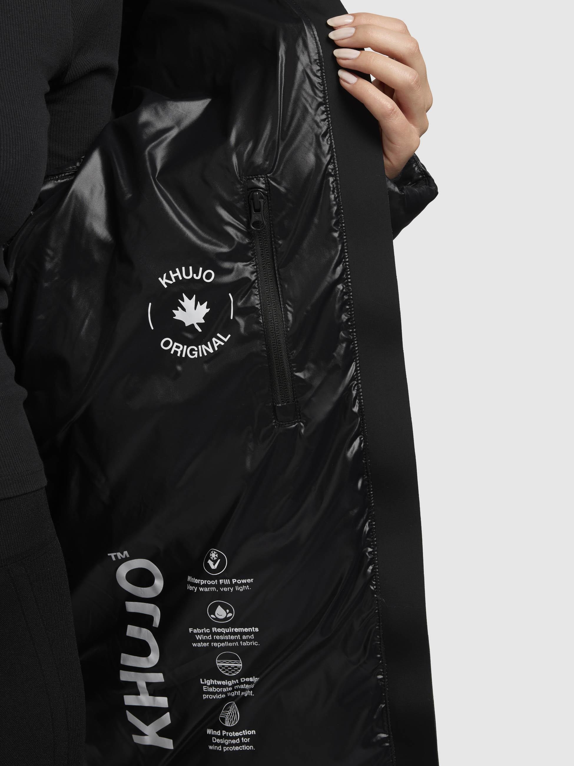 khujo Steppjacke »Word3 Satin-YM«, mit Kapuze, Glänzender Damen Kurzmantel