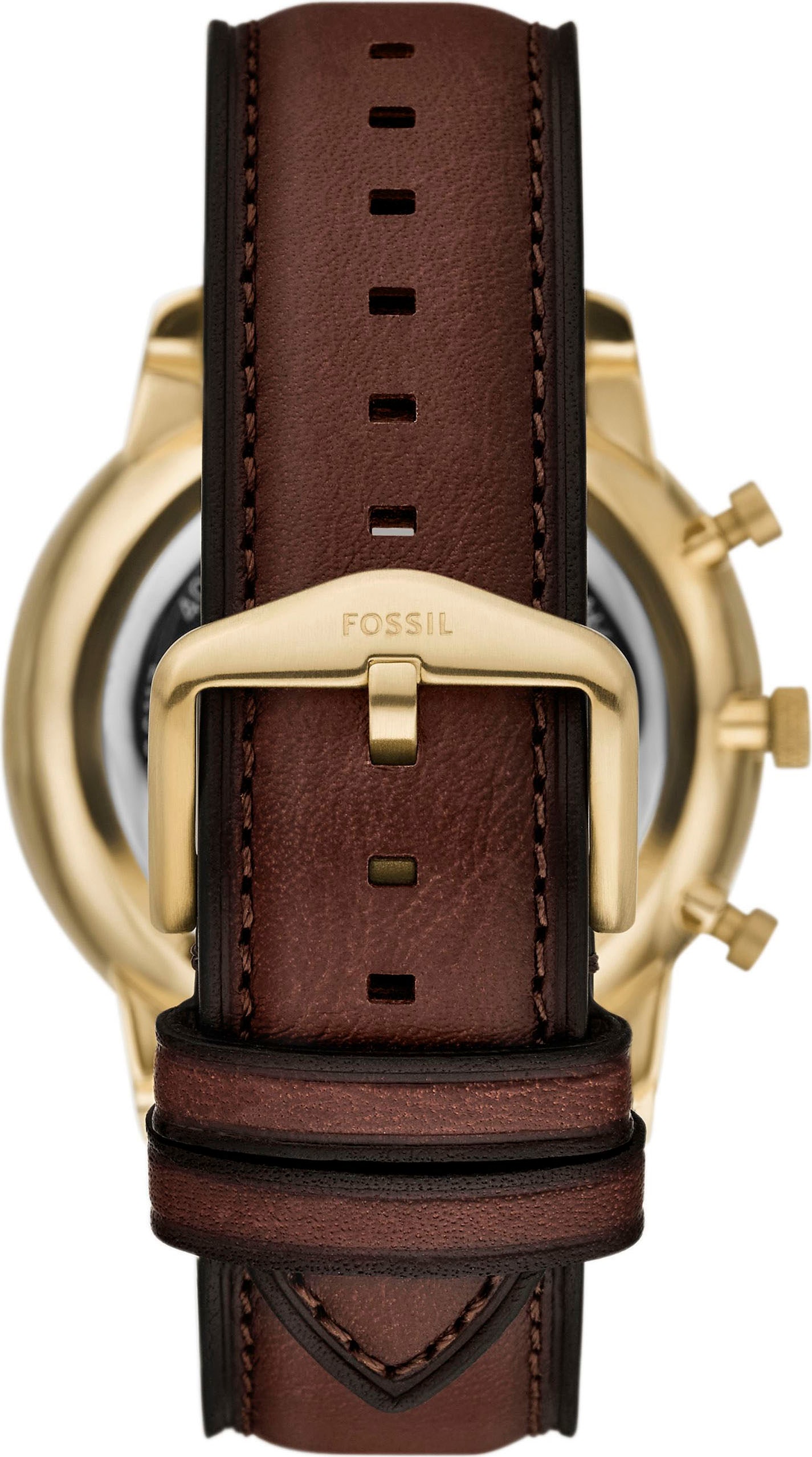 Fossil Chronograph »NEUTRA«, Quarzuhr, Armbanduhr, Herrenuhr, Lederarmband, analog, Datum