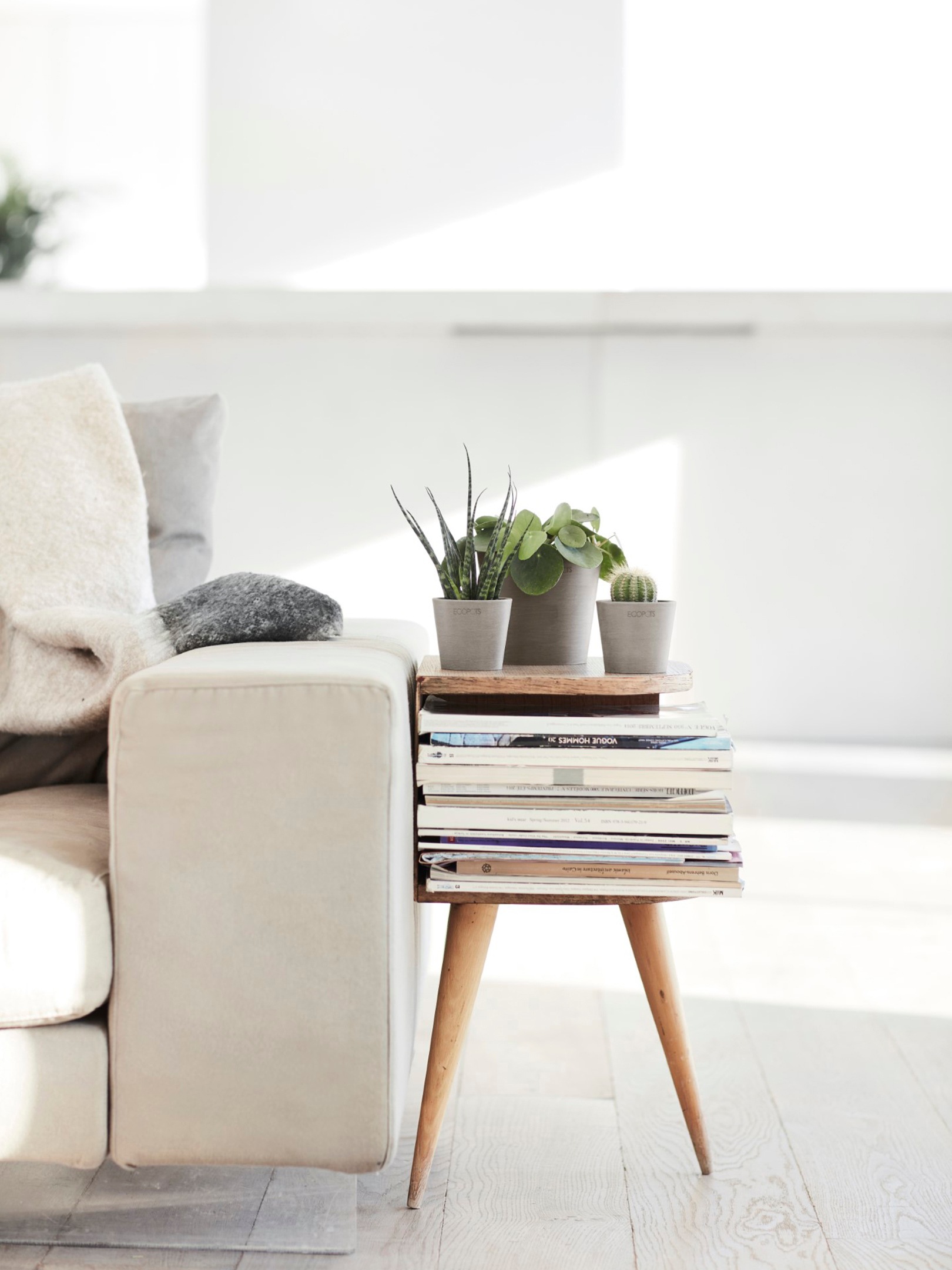 ECOPOTS Blumentopf »Amsterdam Mini 13 Taupe«, für den Innenbereich