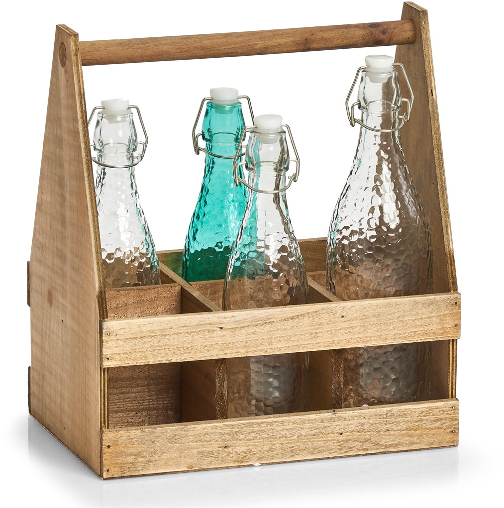 Zeller Present für kaufen Holz, 6 Flaschenkorb, tlg.), (1 BAUR | Flaschen