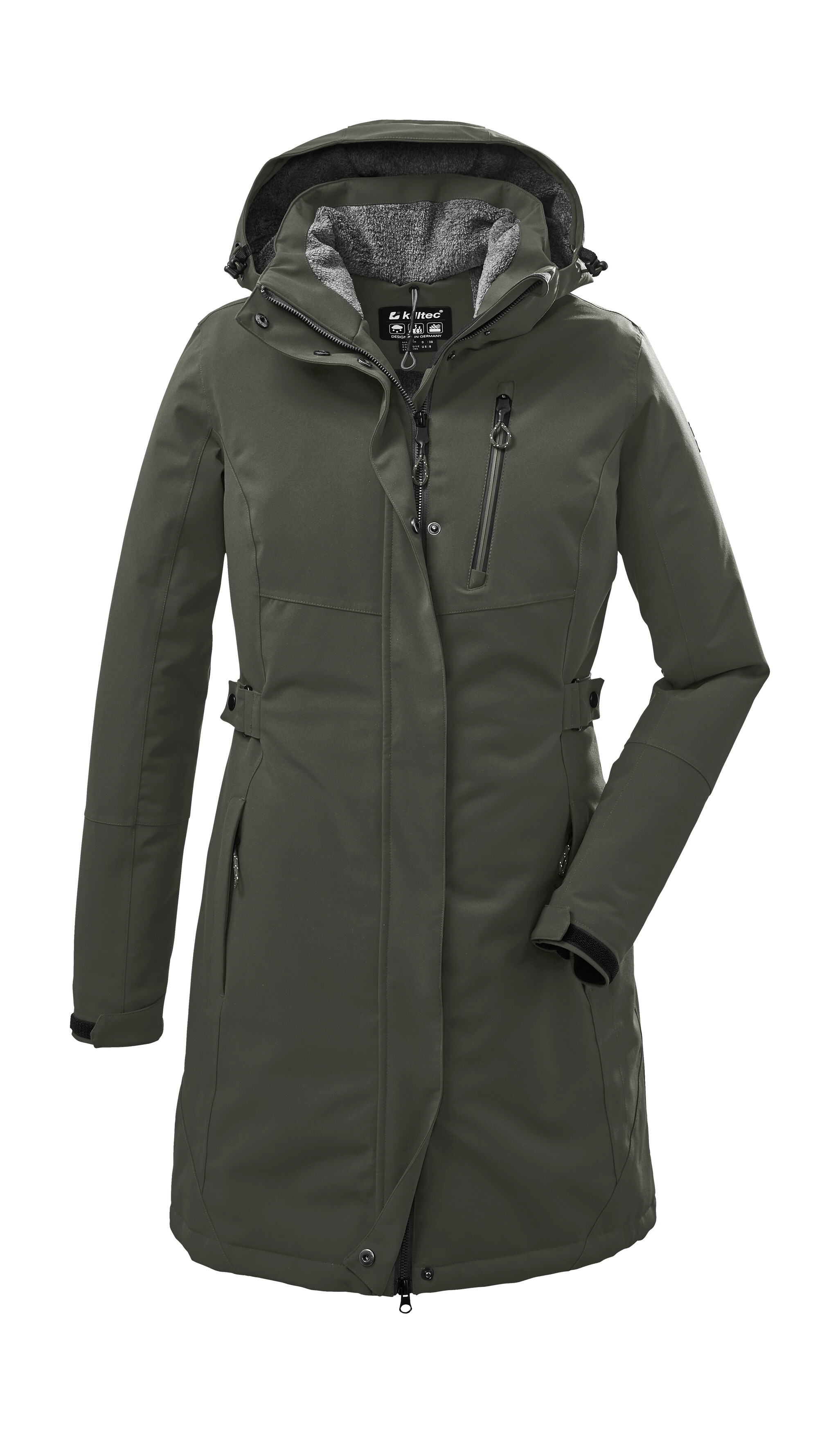 Killtec "KOW 165 WMN PRK" Wasser- und winddichter Parka mit Teddyfleece und abnehmbarer Kapuze