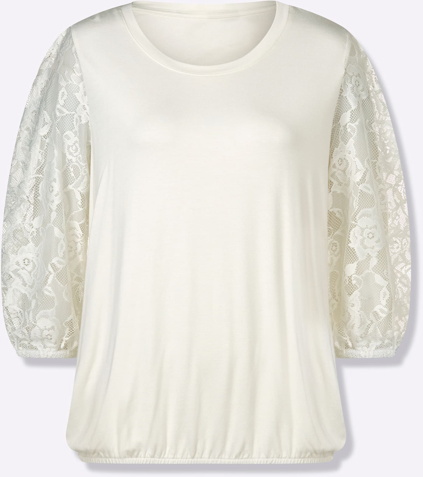 Thumbnail - Lady 3/4-Arm-Shirt "Spitzen-Shirt", 1 tlg.