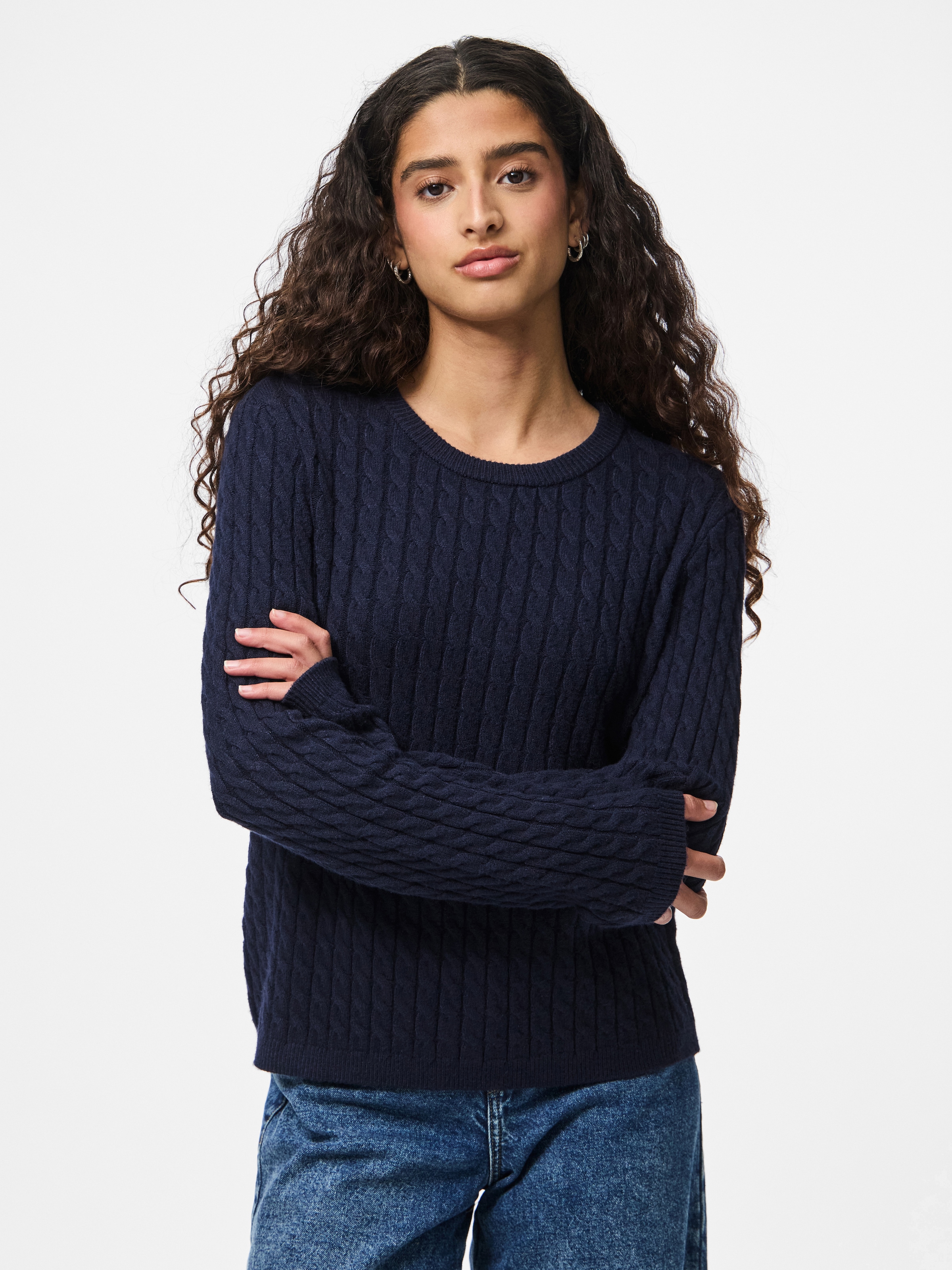 pieces Strickpullover "PCFIA LS CABLE KNIT NOOS BC" günstig online kaufen
