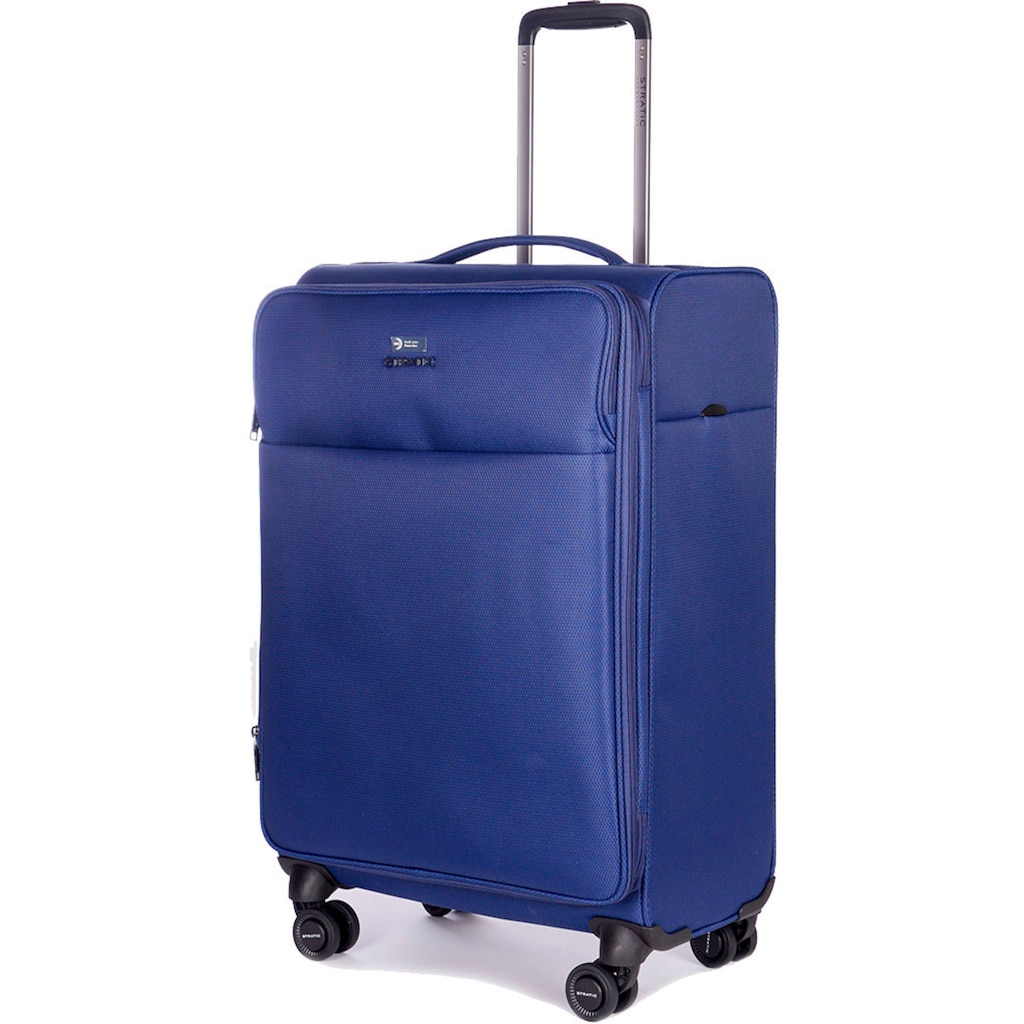 Stratic Weichgepäck-Trolley »Stratic Light + M, dark blue«, 4 Rollen