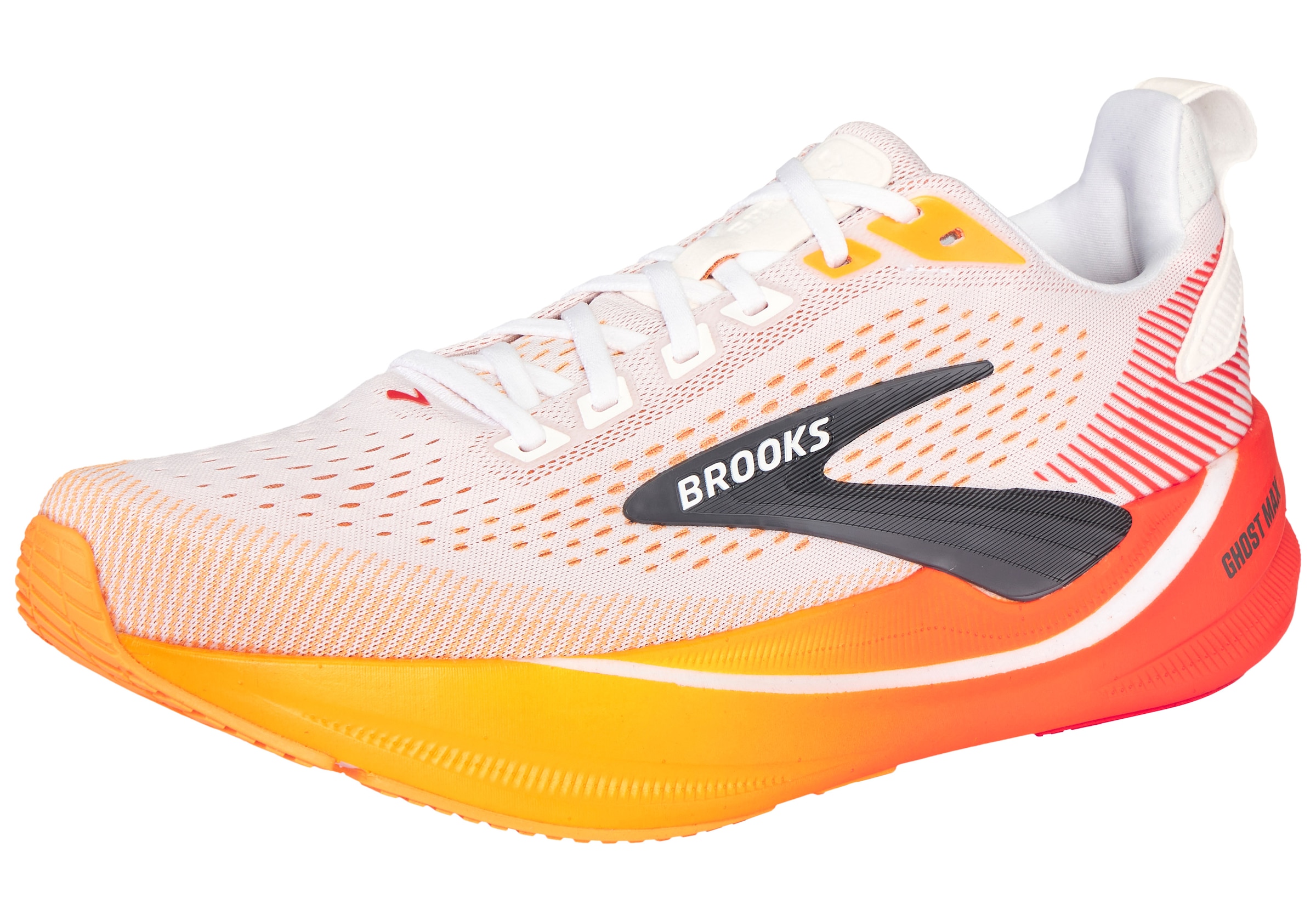 BROOKS Herren Laufschuh "BROOKS Ghost Max 4", Gr. 45,5, orange, Textil, Schuhe, für mehr Stabilität