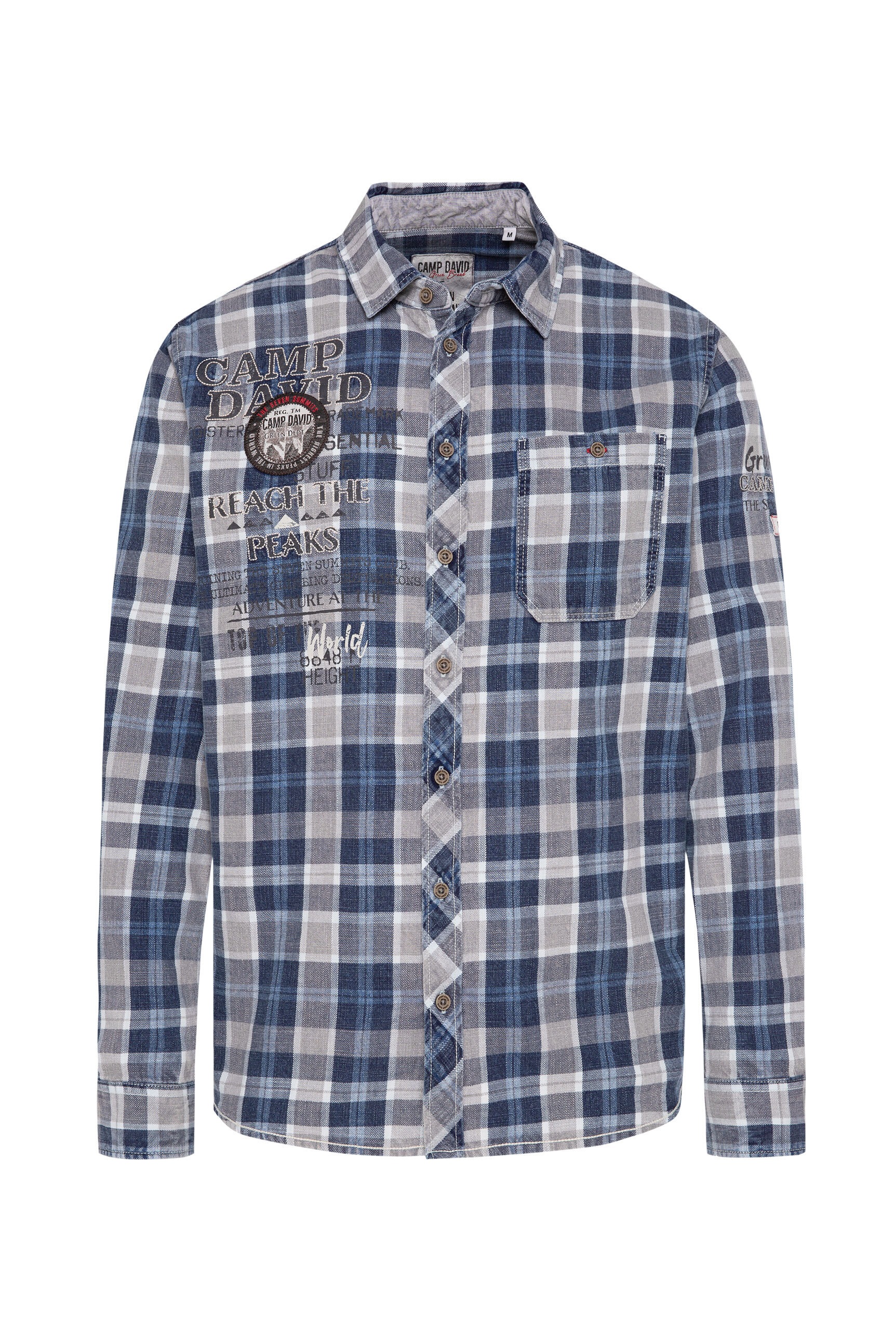 CAMP DAVID Langarmhemd mit Brusttasche