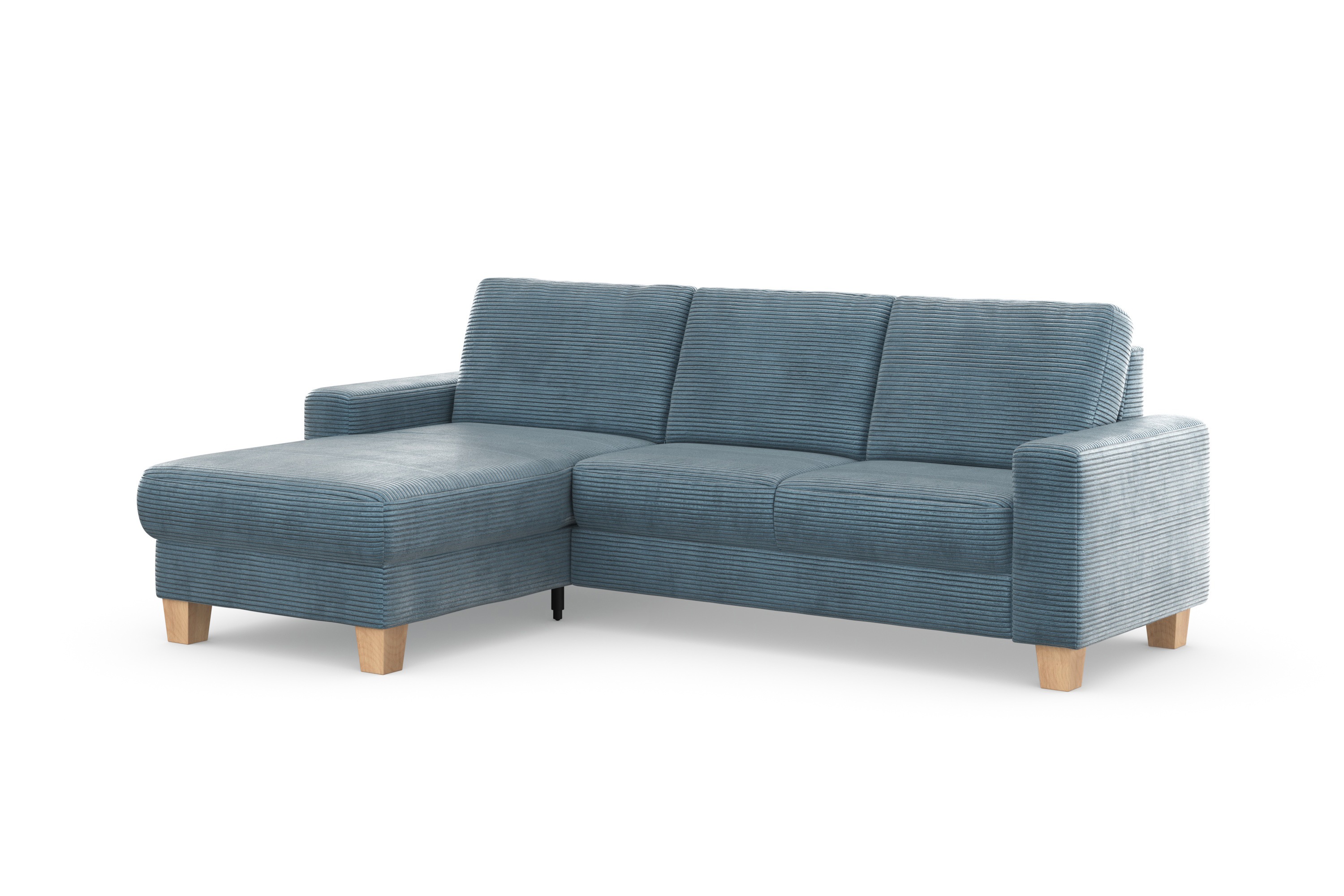 Thumbnail - Home affaire Ecksofa "Summer L-Form", mit Recamiere, mit oder ohne Bettfunktion und Bettkasten, Cord-Bezug