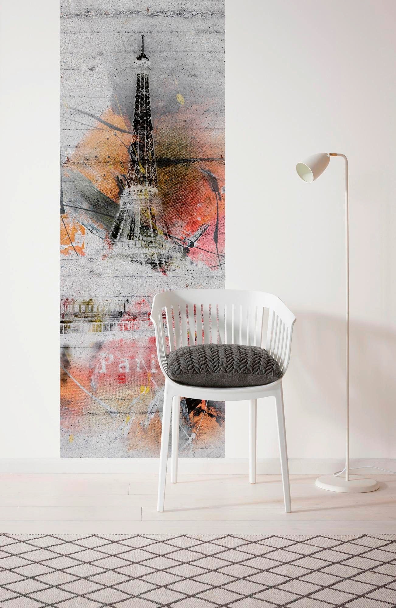 Komar Vliestapete »Digitaldruck Vlies - Paris - Größe 100 x 280 cm«, bedruckt, Wohnzimmer, Schlafzimmer