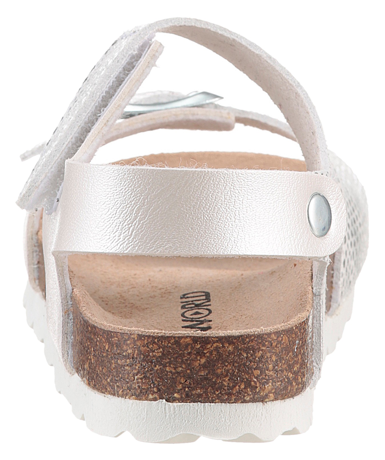 KIDSWORLD Riemchensandale, Sommerschuh, Klettschuh, Urlaubschuh, Strandschuh in Metallic-Optik