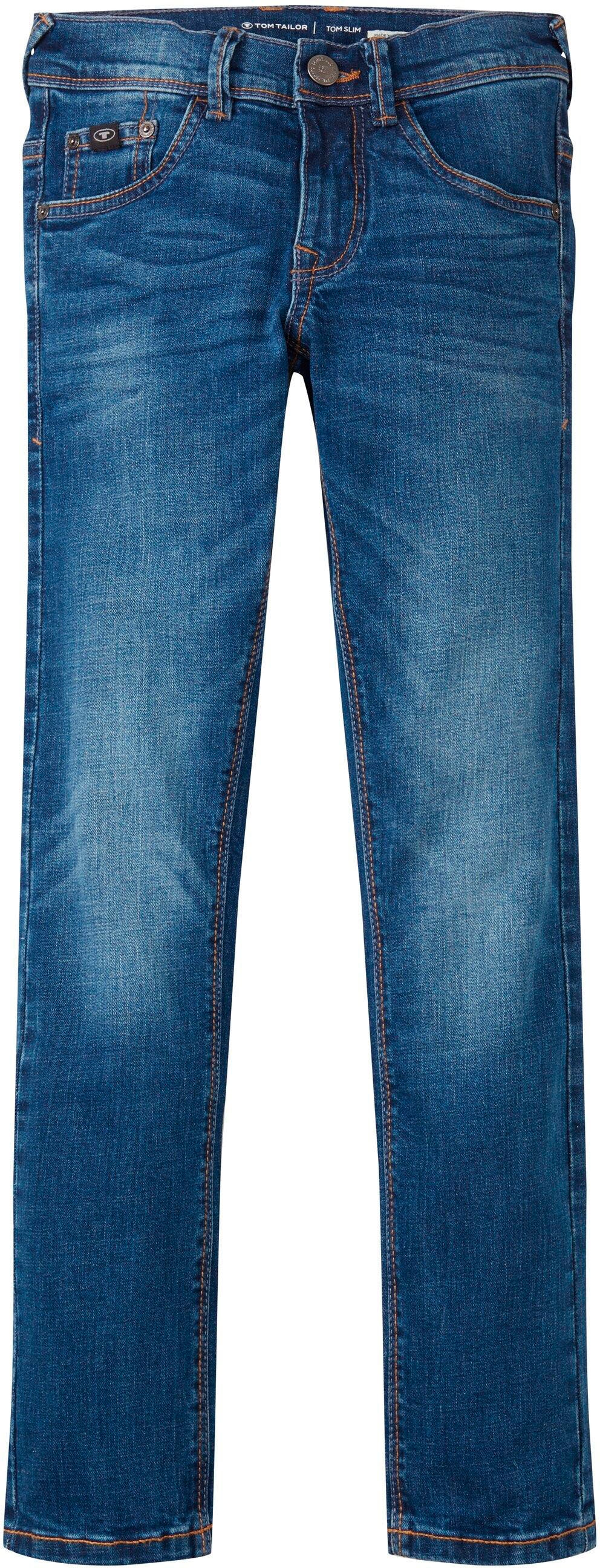 TOM TAILOR Knopf- und kaufen Reißverschluss mit Slim-fit-Jeans, | BAUR