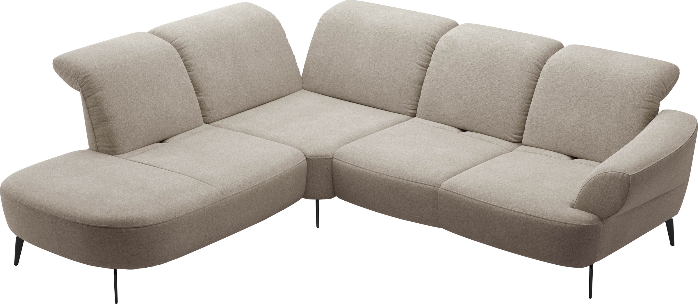 sit&more Ecksofa »Dance, L-Form, inkl. Sitztiefenverstellung«, inkl. Click&Seat, optional mit Kopfteilverstellung
