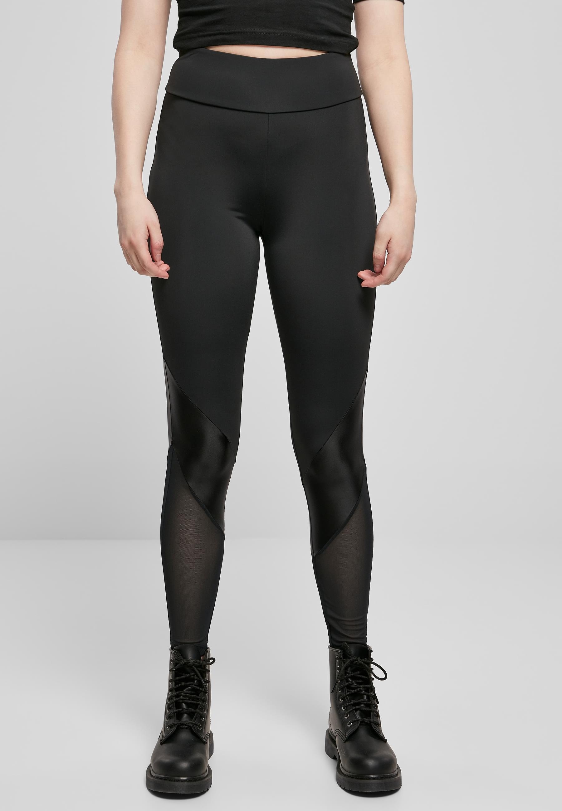URBAN CLASSICS Leggings »Urban Classics Damen Ladies Highwaist Mixed Tech Leggings«, (1 tlg.)