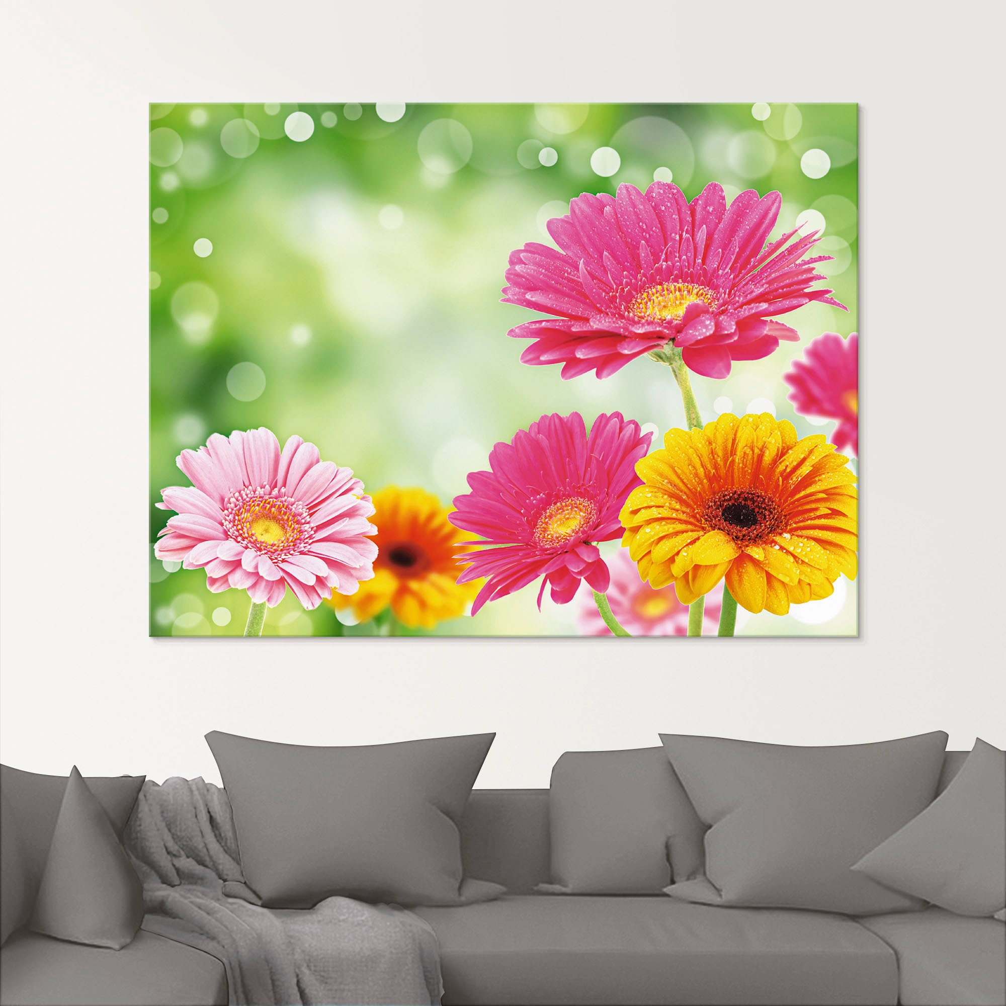 Artland Glasbild »Natürliche Romantik - Gerberas«, Blumen, (1 St.), in  verschiedenen Größen kaufen | BAUR