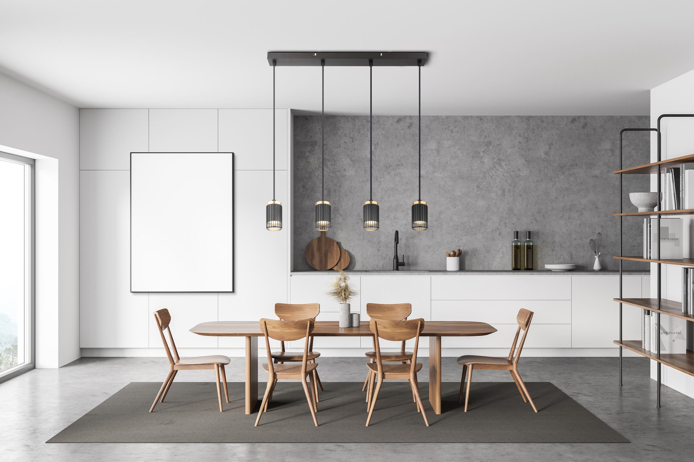 GLOBO LIGHTING Hängeleuchte »KORBEN«, Leuchtmittel GU10 | ohne Leuchtmittel, Hängelampe/Pendelleuchte/Esszimmer/Wohnzimmer/Esstisch