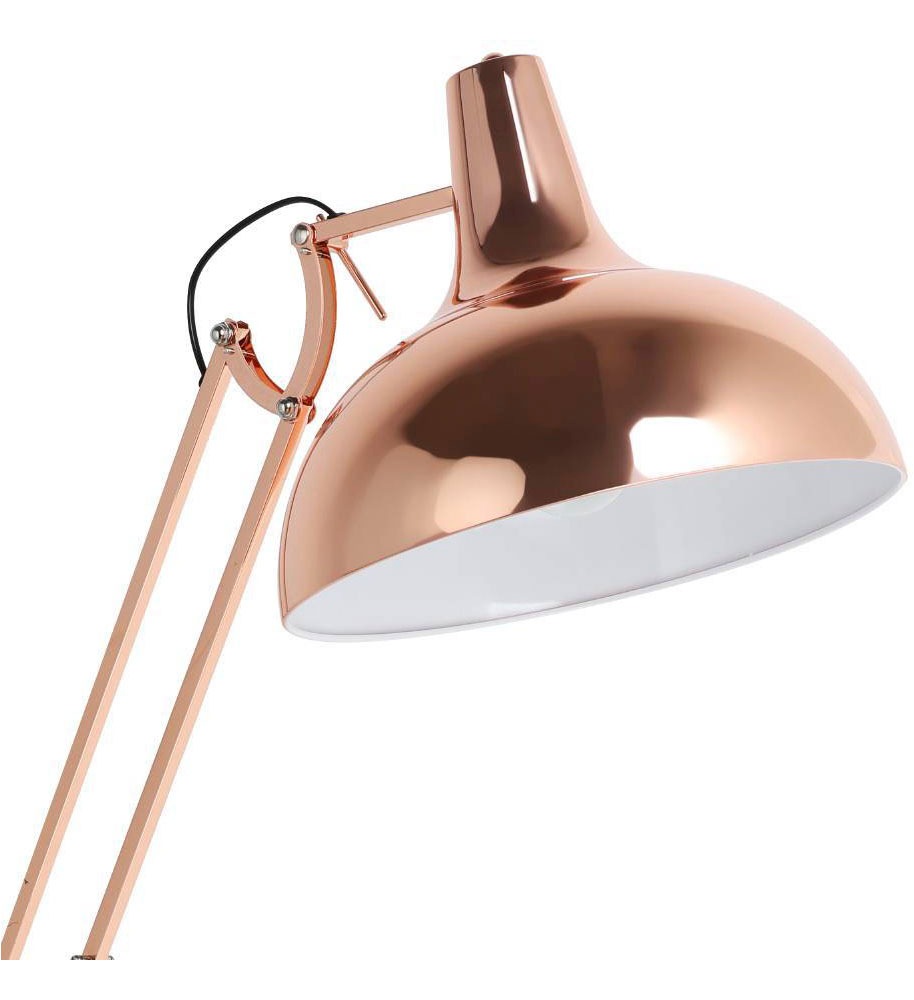 EGLO Stehlampe »BORGILLIO«, 1 flammig, Leuchtmittel E27 | ohne Leuchtmittel, Standleuchte, Industrial, Stahl in Kupfer, E27, inkl. Trittschalter