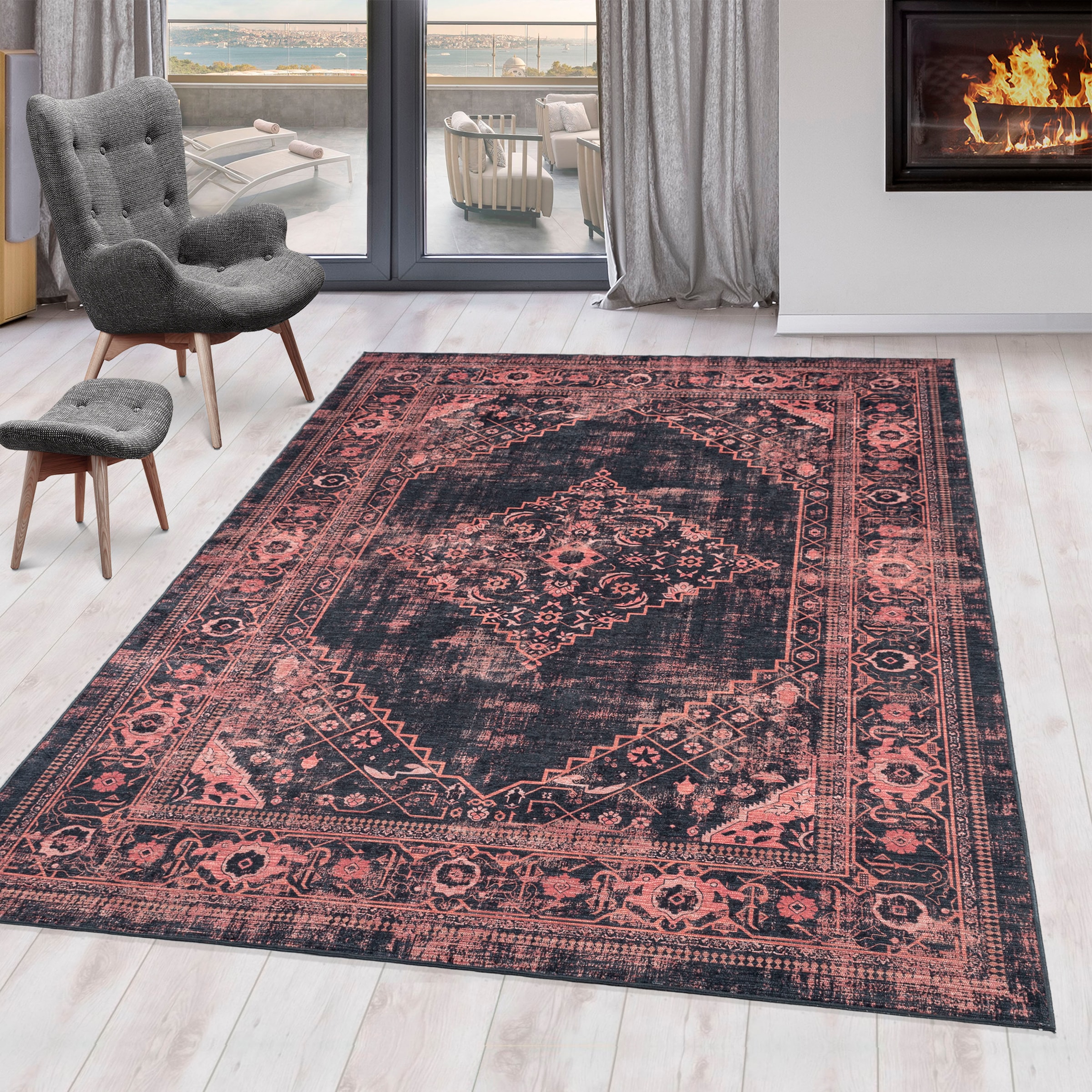 Ayyildiz Teppiche Teppich "FIESTA 4301" rechteckig 6 mm Höhe Läufer, pflege günstig online kaufen