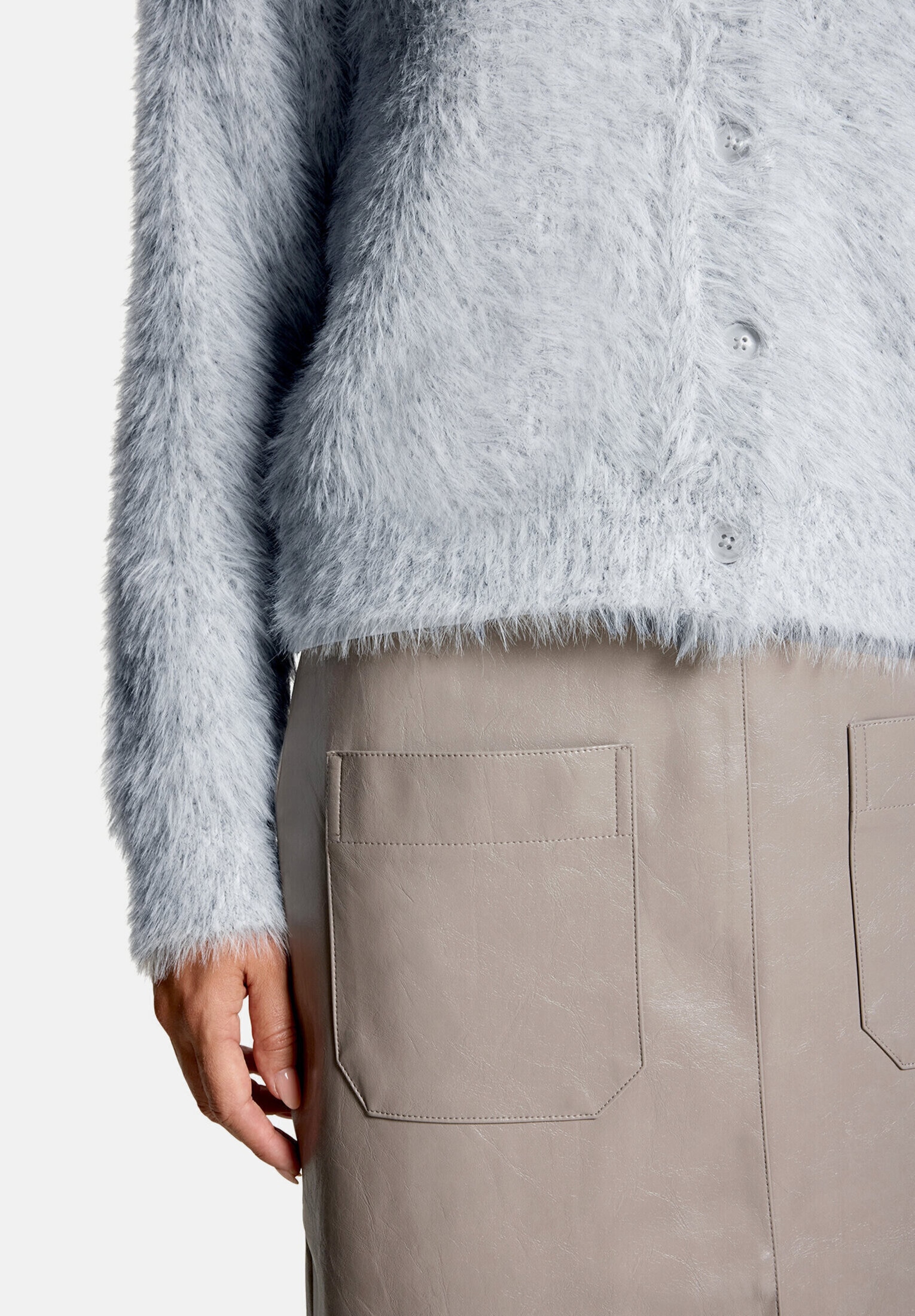 Cartoon Strickjacke »Damen mit Rundhalsausschnitt« 1