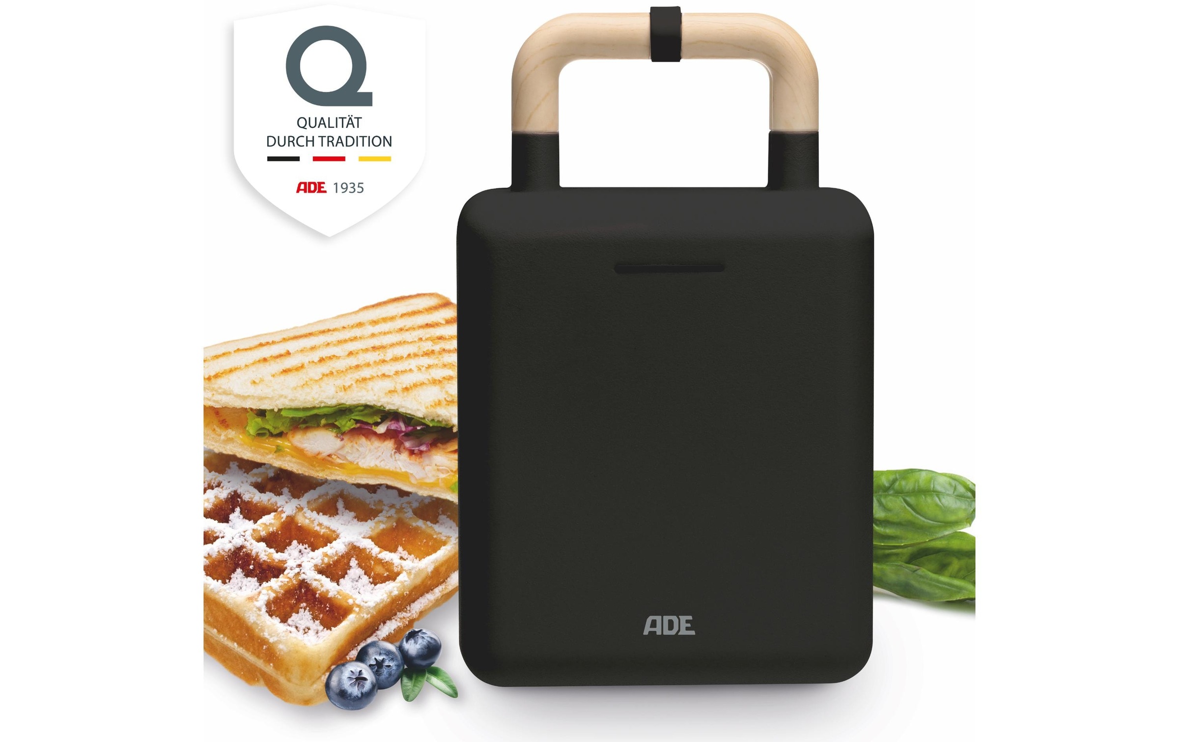 ADE Waffeleisen »Schwarz« 600 W