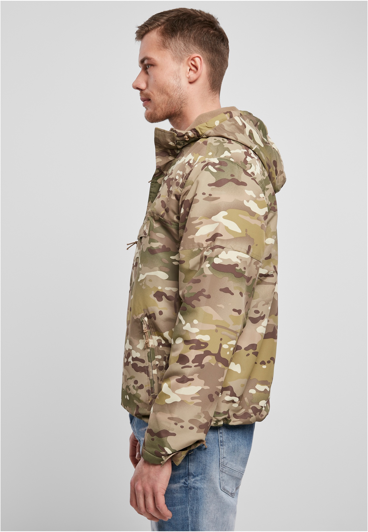 Brandit Anorak »Brandit Herren Fleece Pull Over Windbreaker«, (1 St.), mit Kapuze
