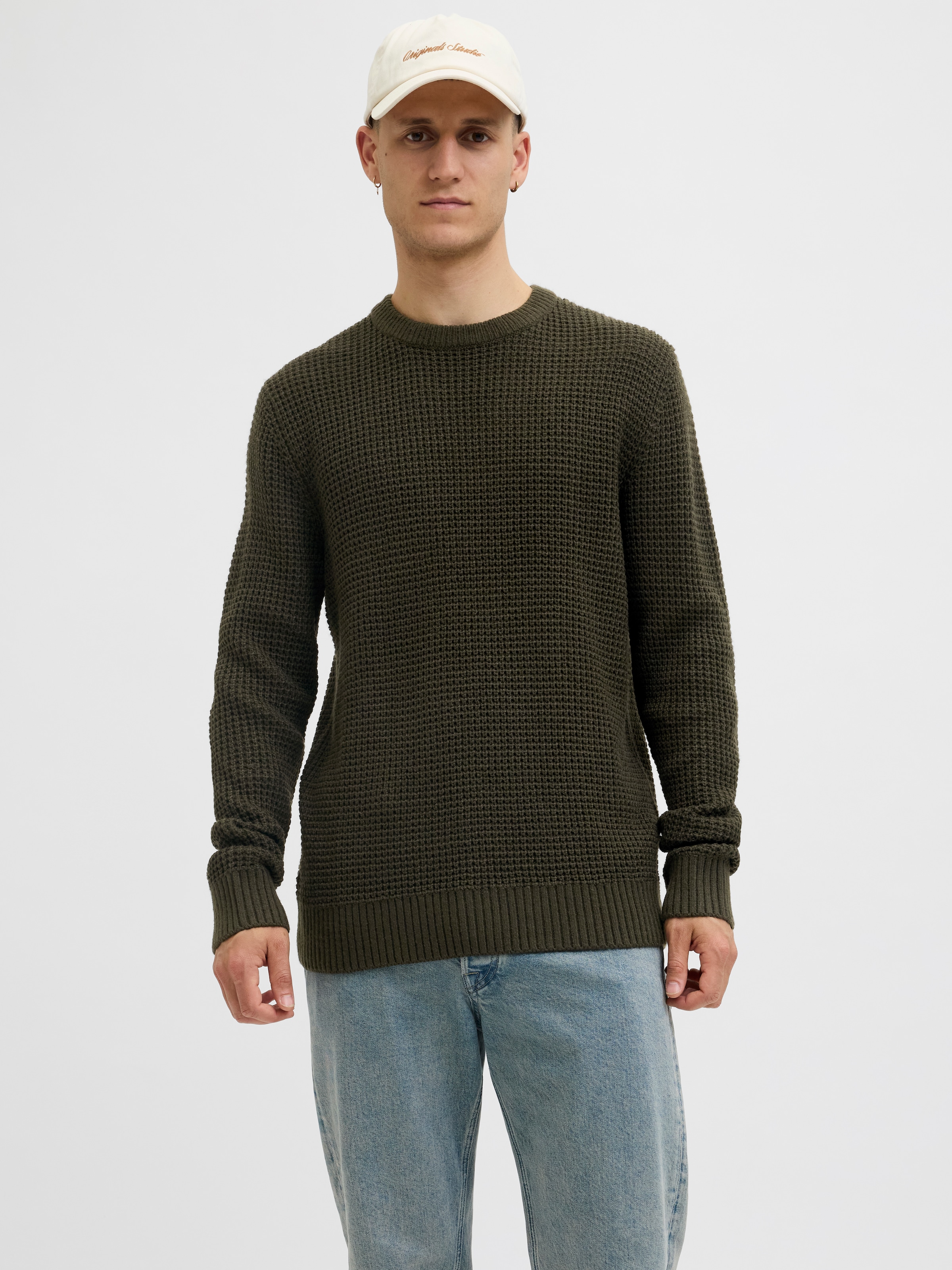 Jack & Jones Strickpullover "JJGLOBAL KNIT CREW NECK" günstig online kaufen