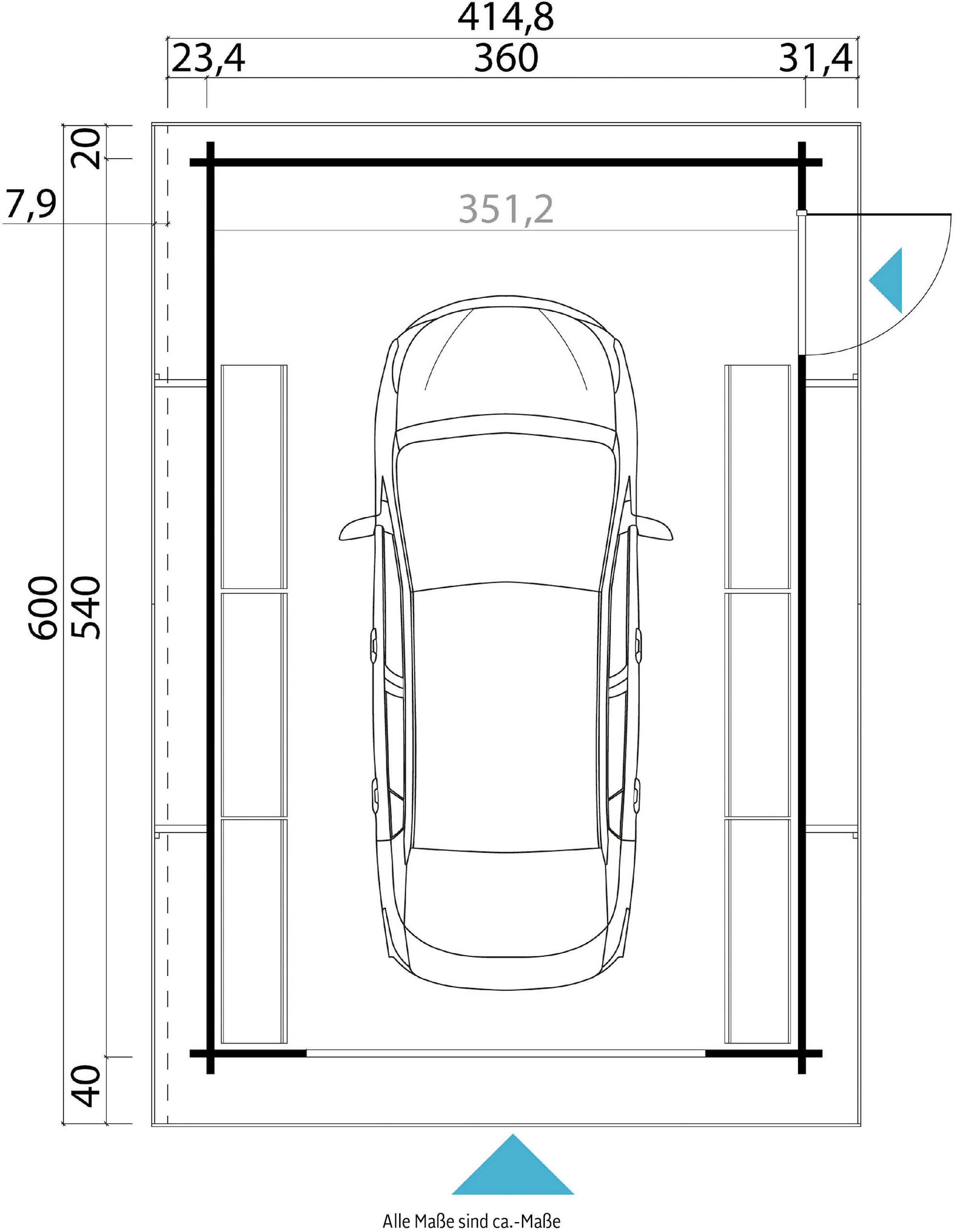 LASITA MAJA Garage »Canberra«, (Mit zusätzliche Eingang)