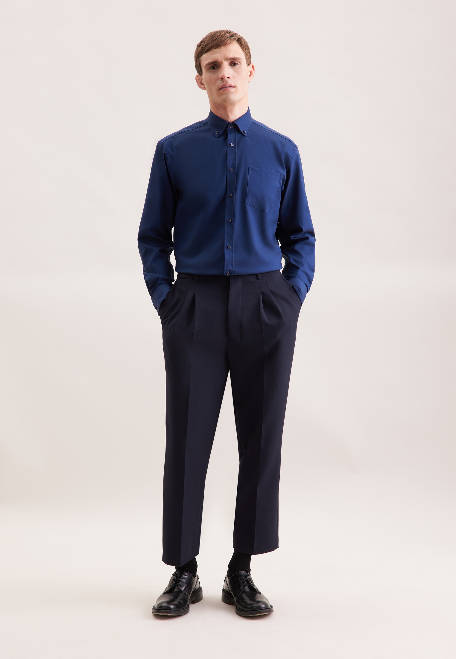 seidensticker Businesshemd »Schwarze Rose«, Comfort 1/1 Button-Down-Kragen Uni