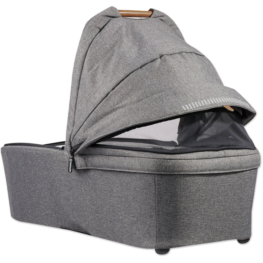 Gesslein Kombi-Kinderwagen »FX4 Classic, schwarz/tabak, hellgrau mel./Sterne grau/mintgrün meliert«, mit Wanne CX3; Design & Handarbeit aus Deutschland