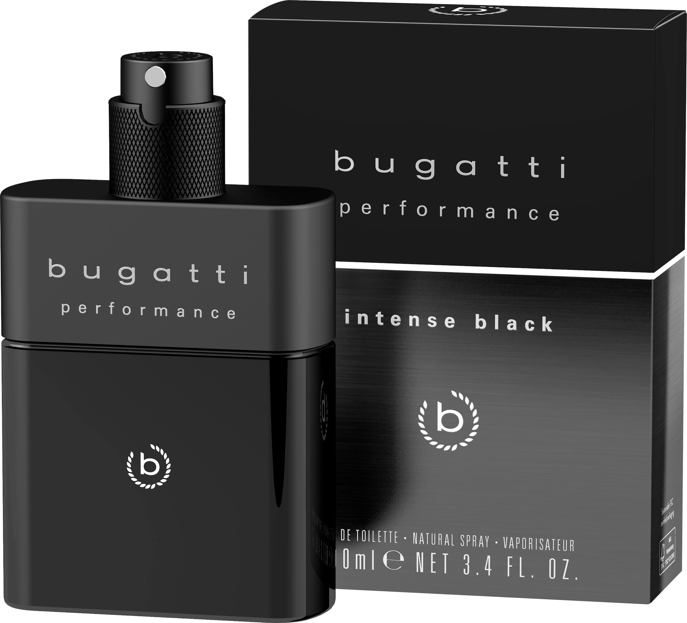 Eau de Toilette »BUGATTI Performance Intense Black EdT 100ml«