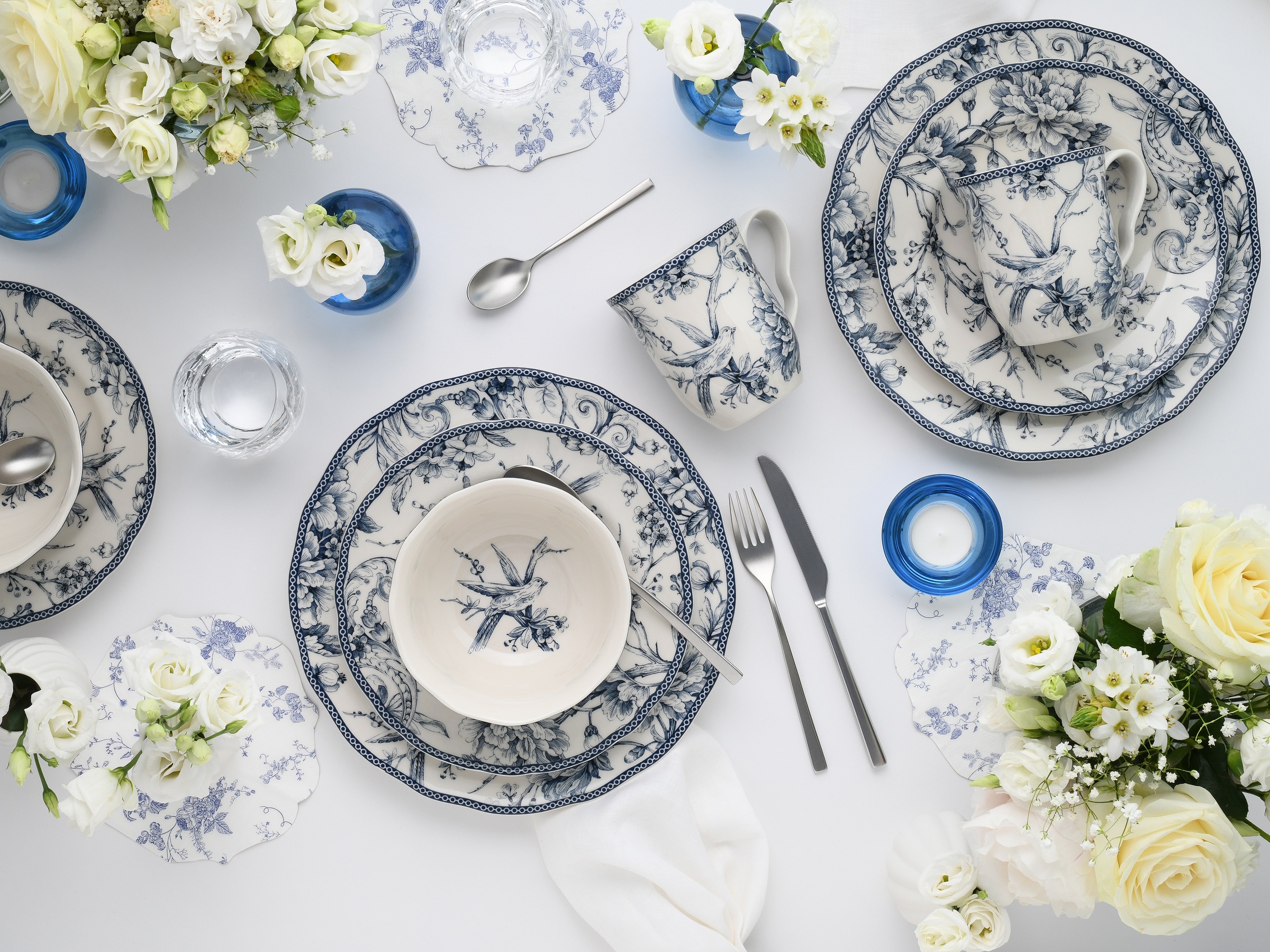 CreaTable Kombiservice »Adelaide, Service 16-tlg.« Nostalgischer Vintage Dekor, Elegante Form