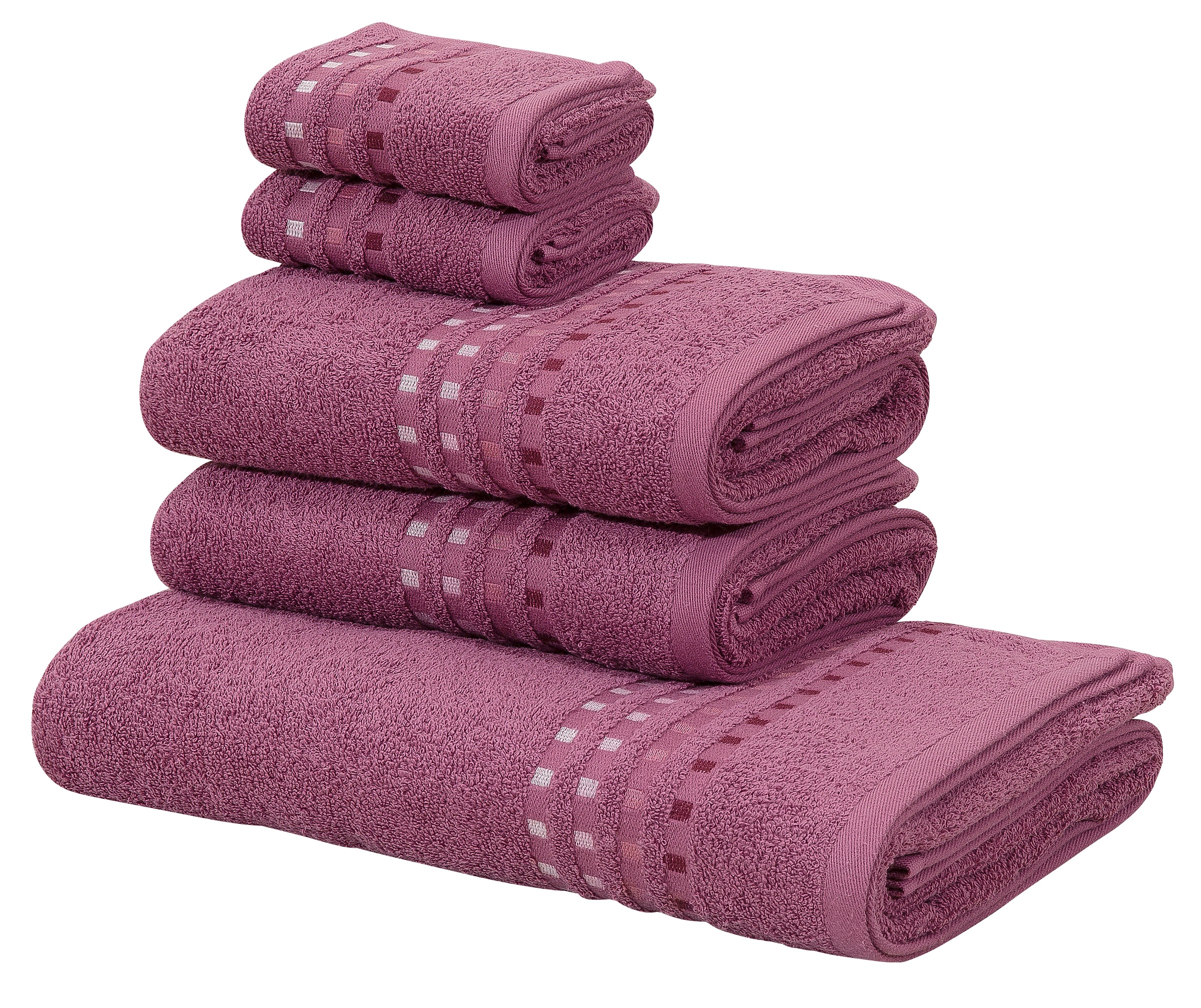 Home affaire Handtuch Set »Kelly«, Walkfrottee, 5 tlg., aus mit Farbverlauf BAUR auf | in Rechnung % 100 Handtuchset Set, Bordüre, Baumwolle