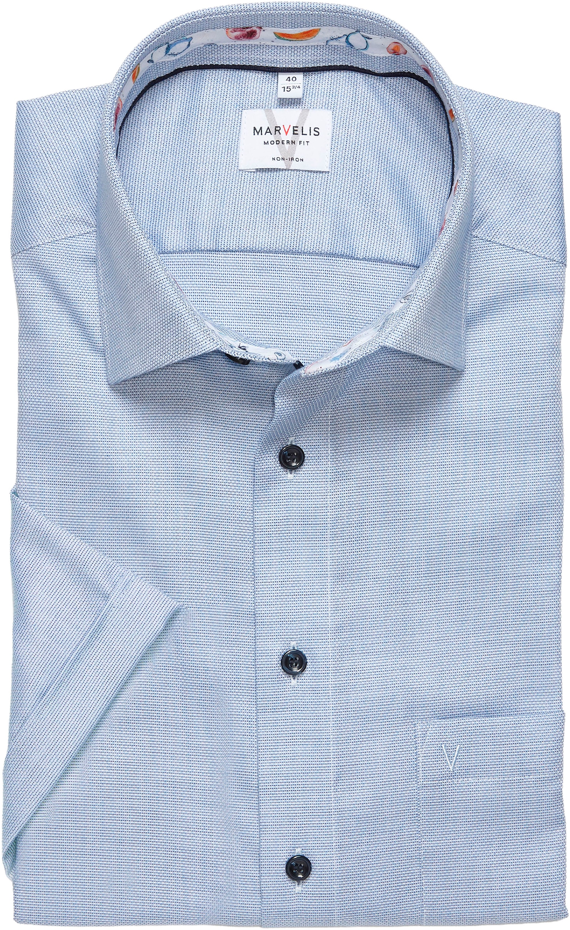 MARVELIS Kurzarmhemd modern fit, bügelfrei, Businesshemd günstig online kaufen
