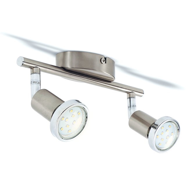 B.K.Licht LED Deckenspots »Mika«, 2 flammig-flammig, LED Deckenstrahler,  schwenkbar, inkl. 3W GU10 250 Lumen, warmweiß | BAUR