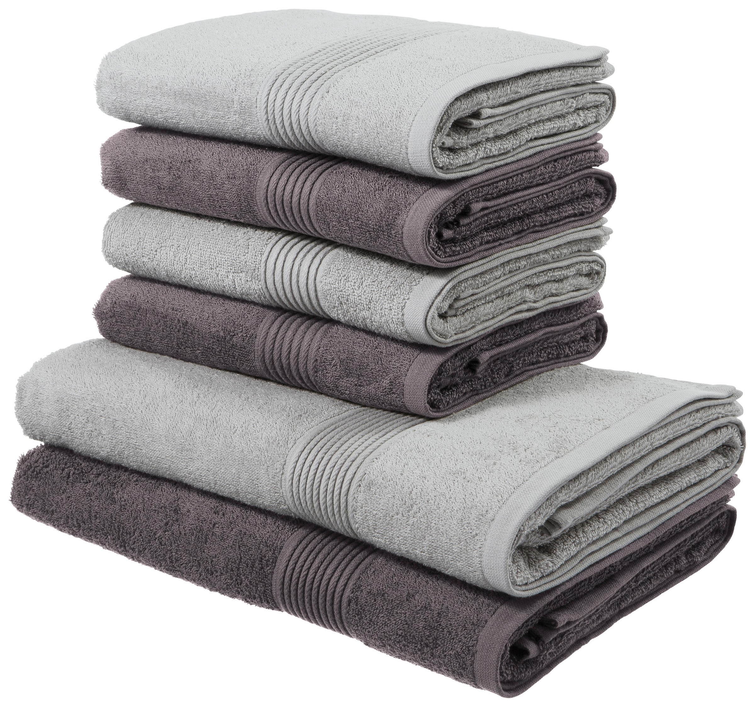 Handtücher Sets grau Rechnung BAUR | kaufen auf
