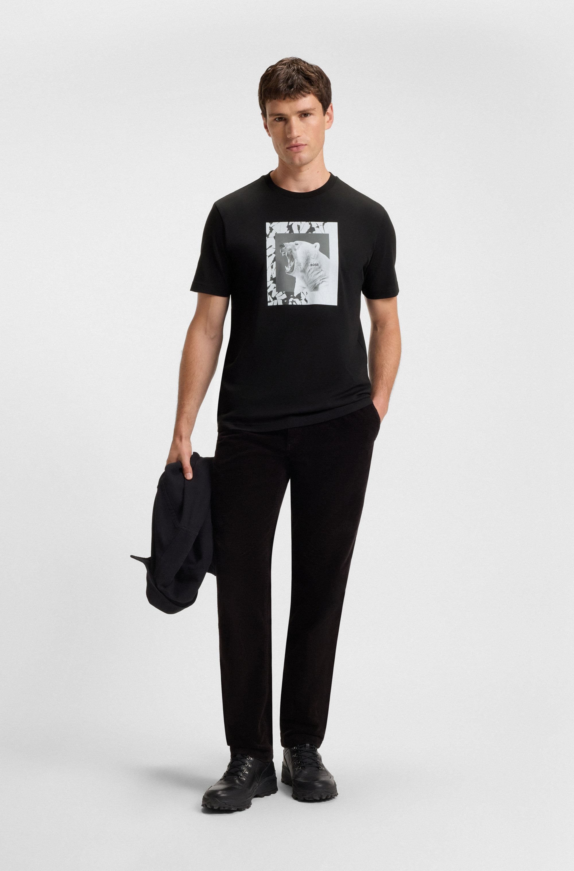 BOSS ORANGE T-Shirt »Te lupo«, runder Ausschnitt, regular fit, Fotodruck