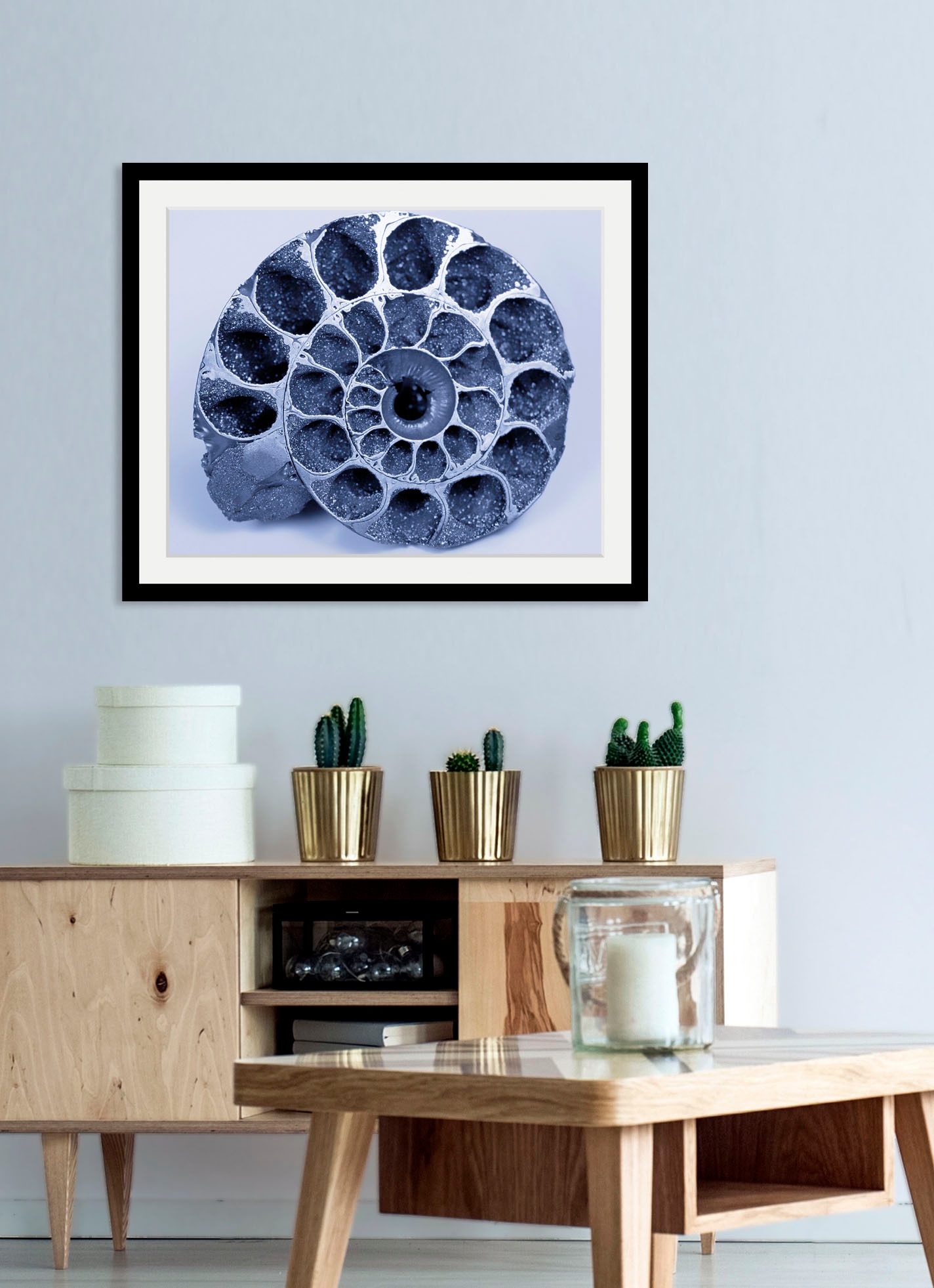 queence Bild "Christoph" Kunst Meer Wassertiere 1 Stk. tlg. HD Premium Poster-Druck inkl. Holzrahmen