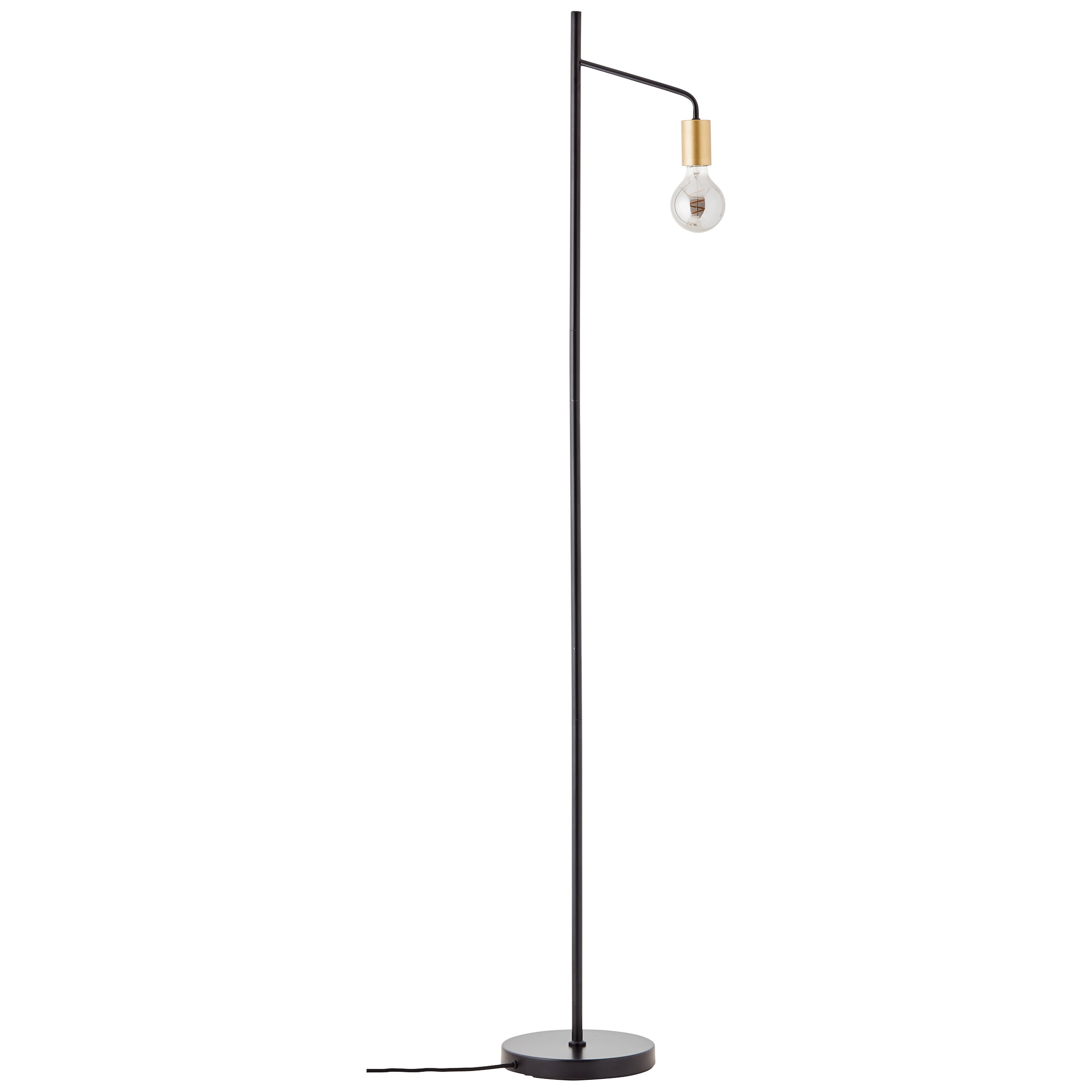 Brilliant Stehlampe »Kiel«, 1 flammig-flammig, 149 x 30 x 22 cm, E27, matt  schwarz/messingfarben | BAUR