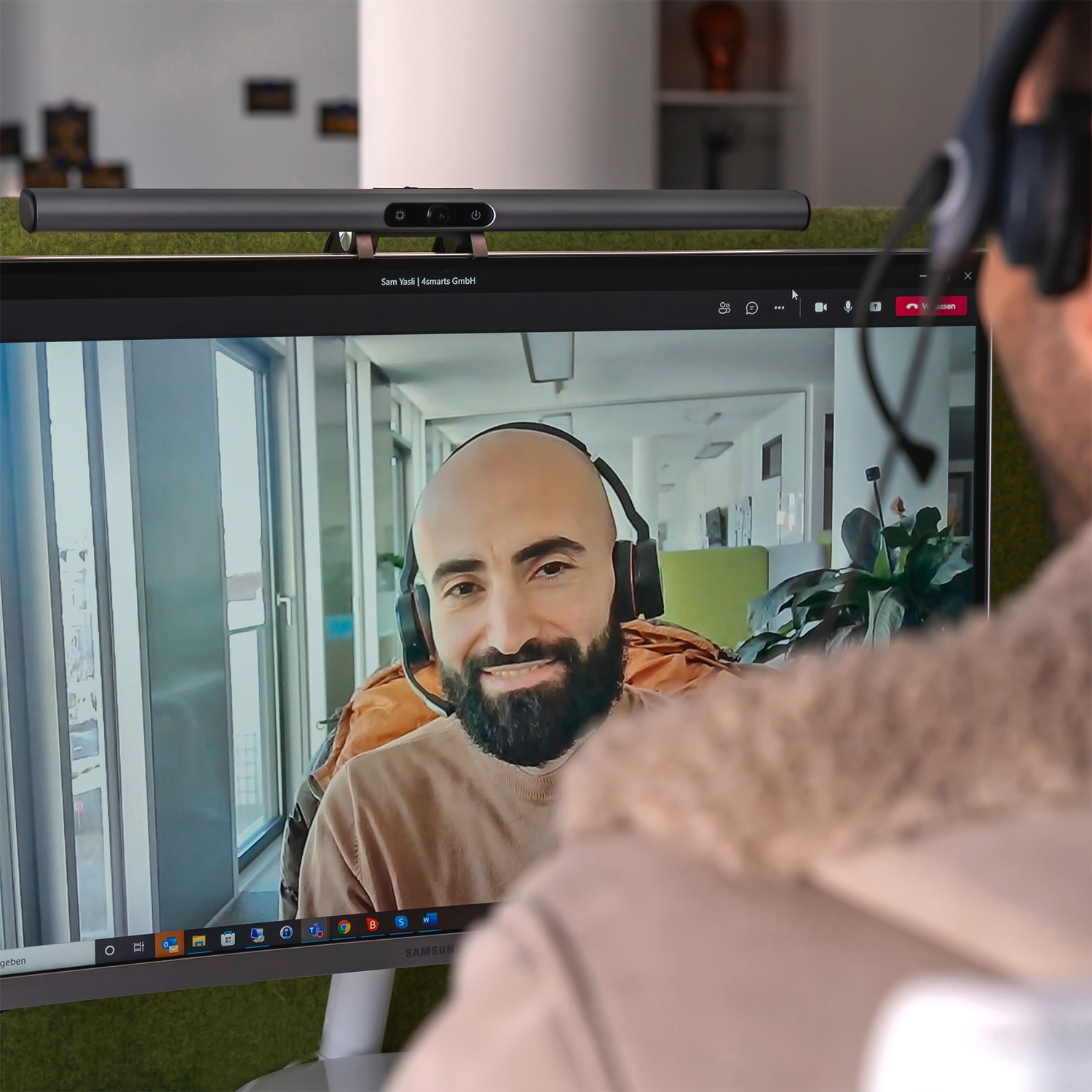 4smarts Webcam »2in1 LightBar Pro Monitorlampe, FullHD Webcam«, Full HD
