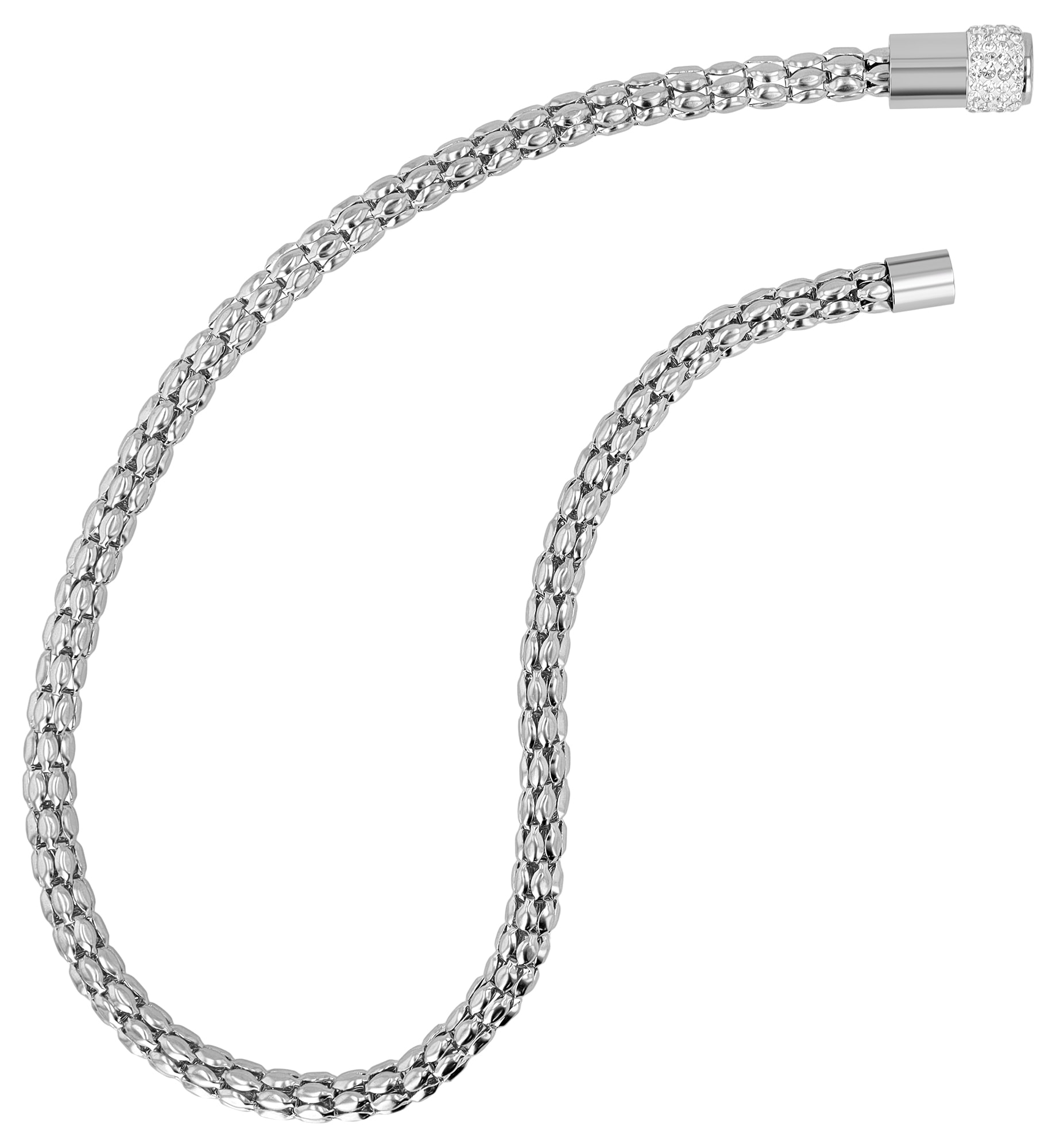 Adelia´s Kette ohne Anhänger »Damen Halskette aus Edelstahl mit Strass Steinchen 34 cm« Eine schöne Geschenkidee für jeden Anlass