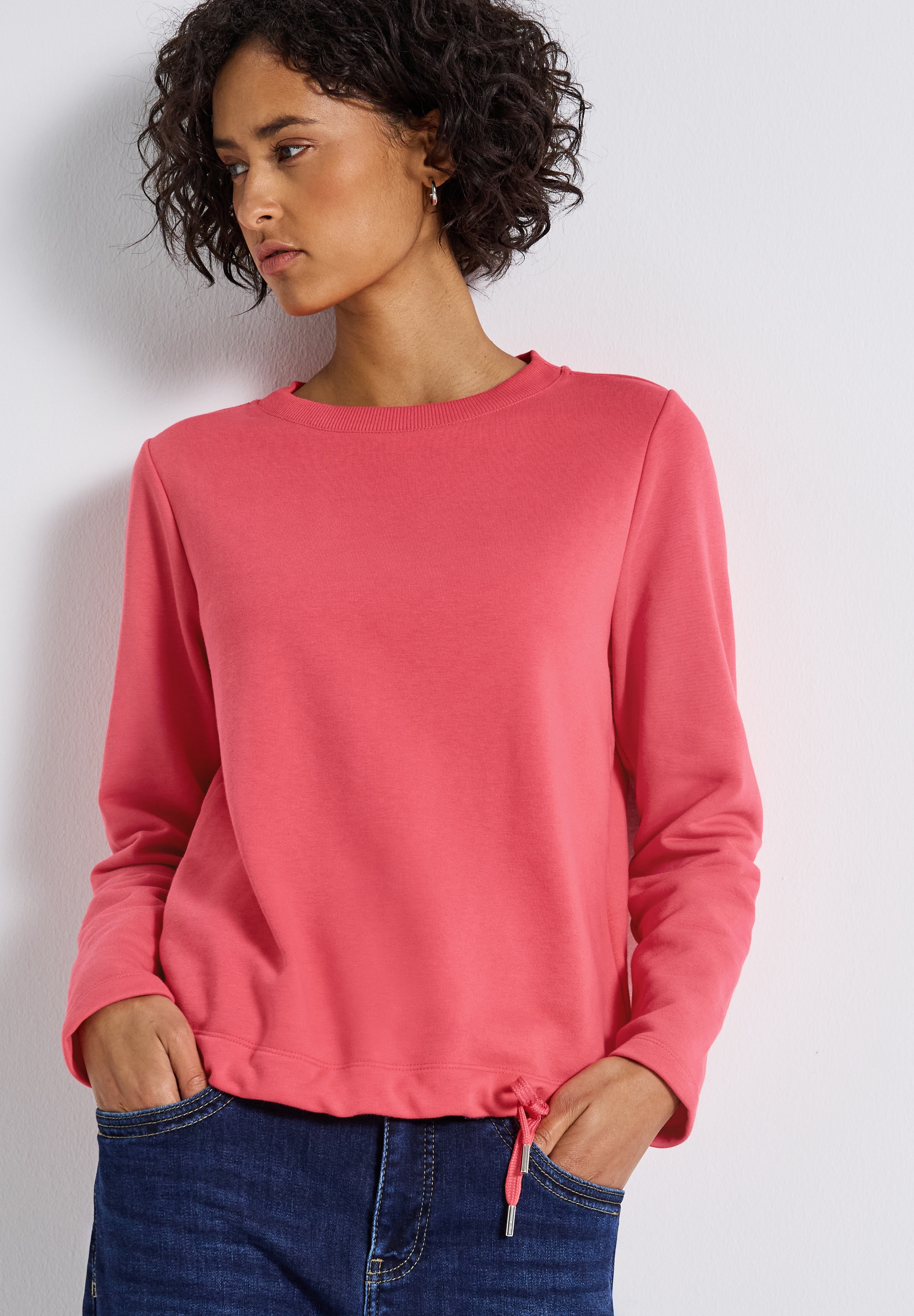 STREET ONE Sweatshirt, mit Tunnelzug am Saum günstig online kaufen