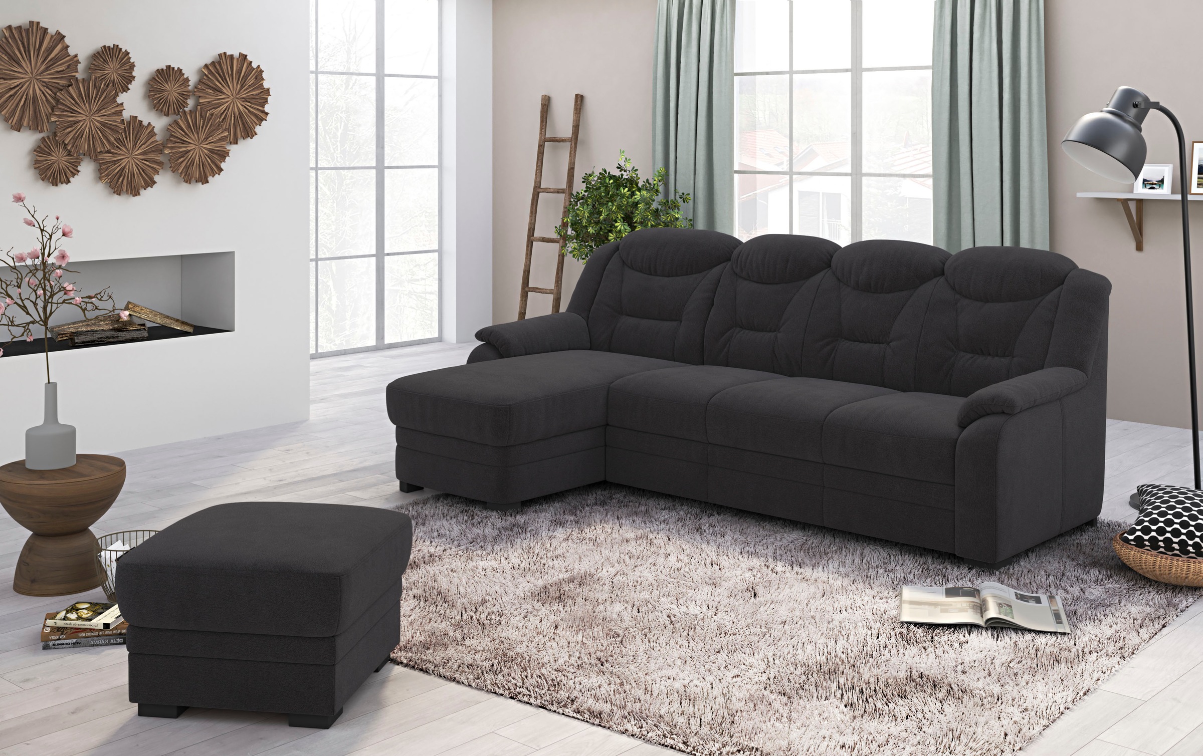 COTTA Ecksofa »Marcus L-Form«, wahlweise mit Bettfunktion