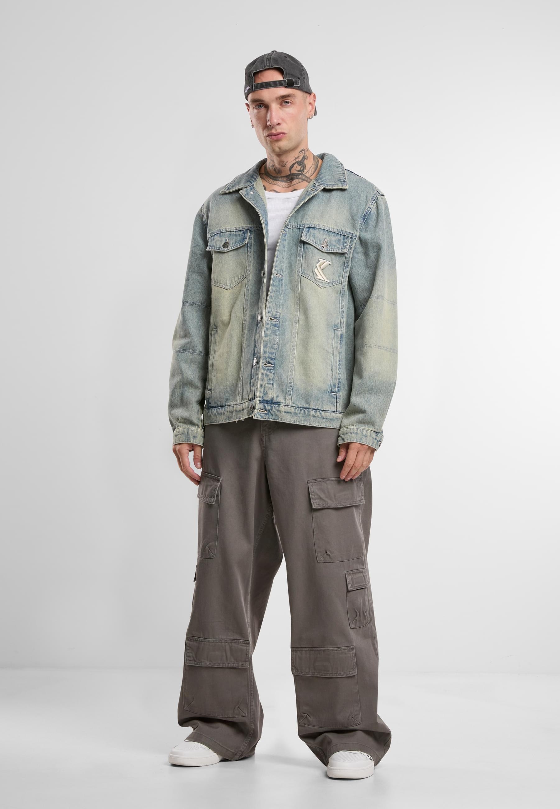 Karl Kani Jeansjacke »Karl Kani Karl Kani OG OS Denim Jacket«, (1 St.), ohne Kapuze