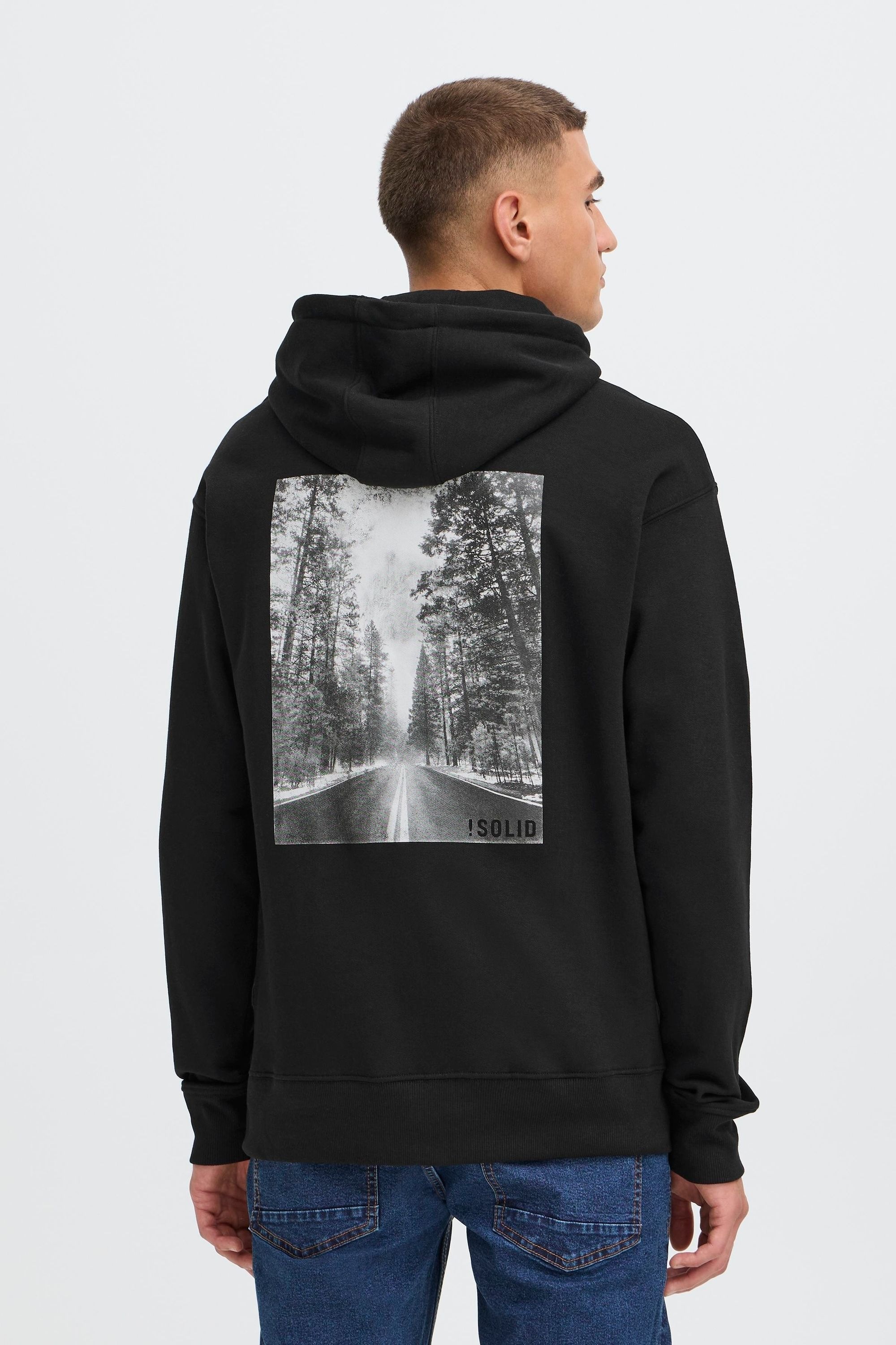 !solid Longpullover SOLID "Sweater SDDIX", Herren, Gr. L, schwarz (true schwarz), Obermaterial: 65% Polyester PES. 35% Baumwolle CO., Pullover Longpullover 3