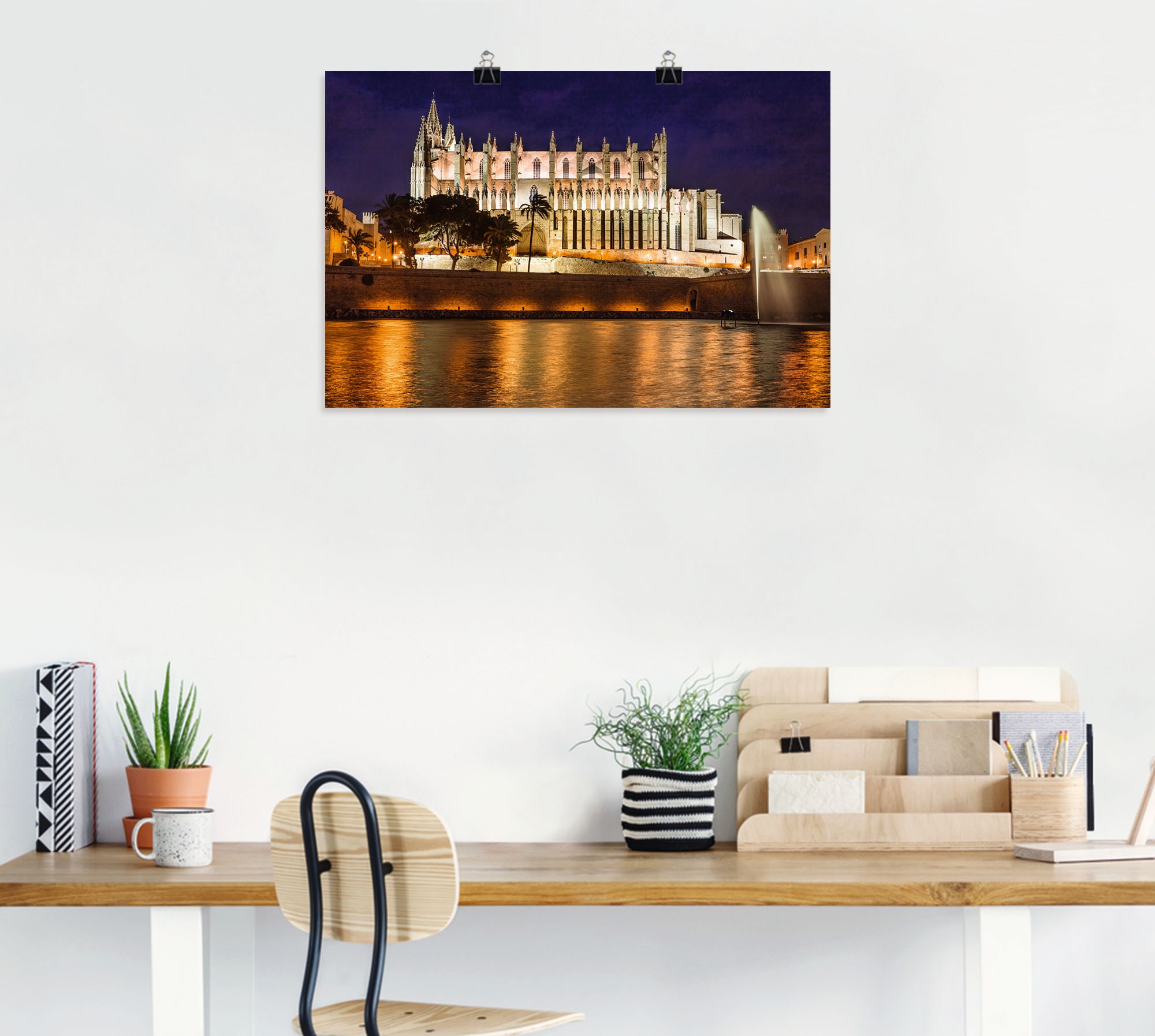 Artland Alu-Dibond-Druck »Kathedrale in Palma de Mallorca Balearen«, Gebäude, (1 St.), für Innen- und Außenbereich geeignet, Outdoorbild