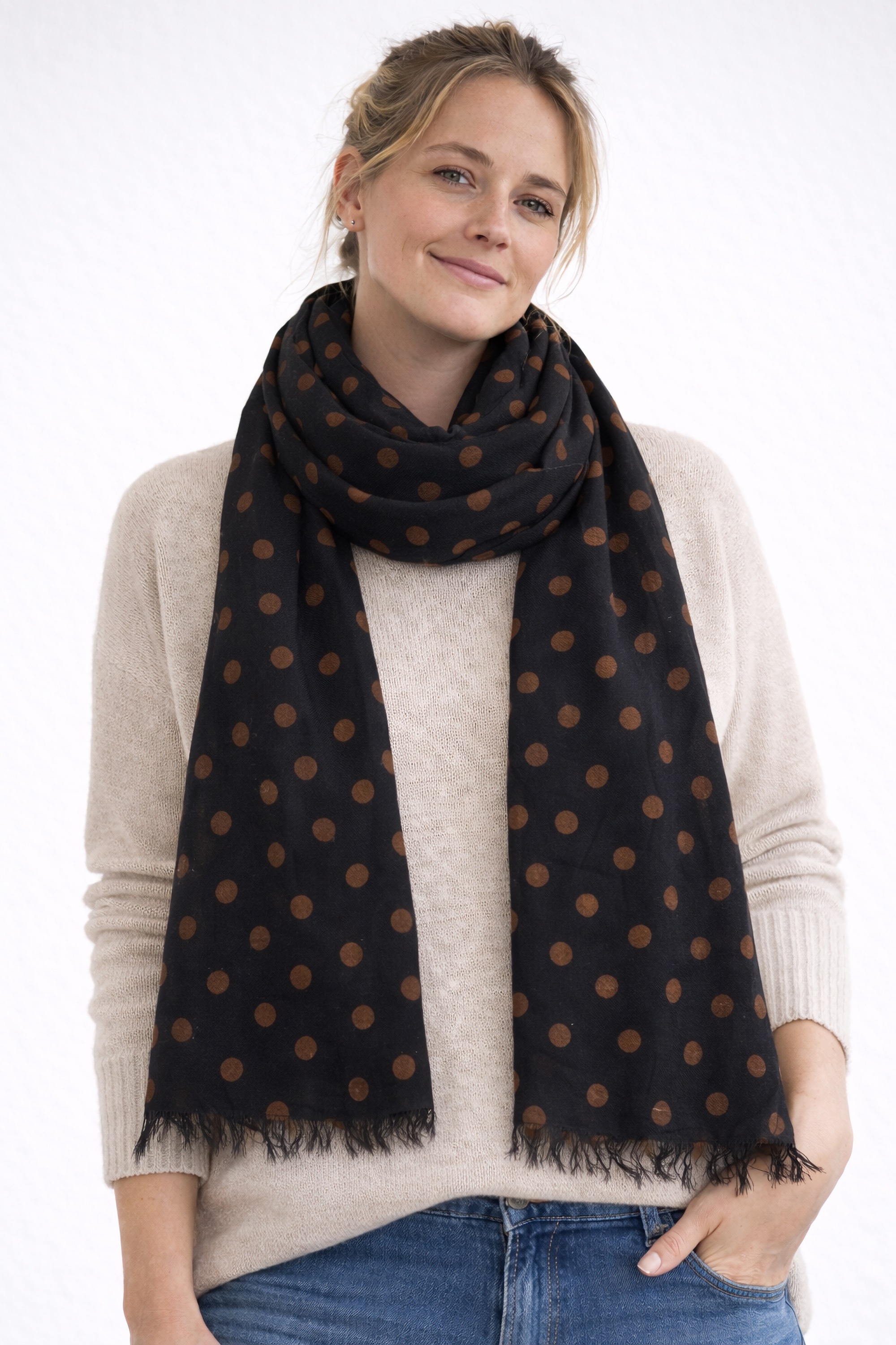 COLLEZIONE ALESSANDRO Modeschal »Pünktchen« 1 Stk. Made in Italy, super-weiches Viskose