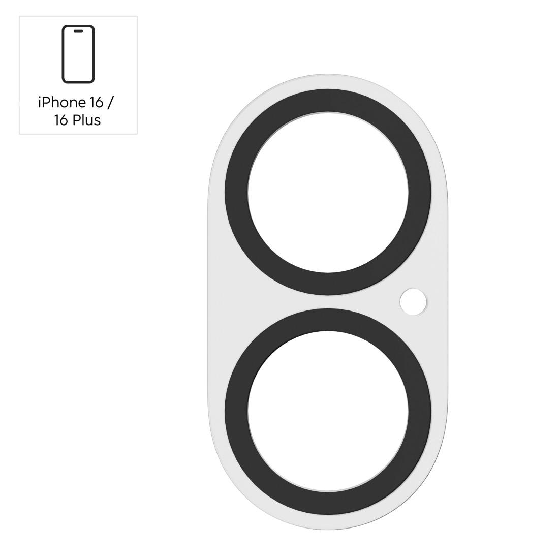 Hama Kameraschutzglas »Kameraschutz für iPhone 16/16 Plus (Panzerglas Handykamera, 9H)«, für iPhone 16/16 Plus