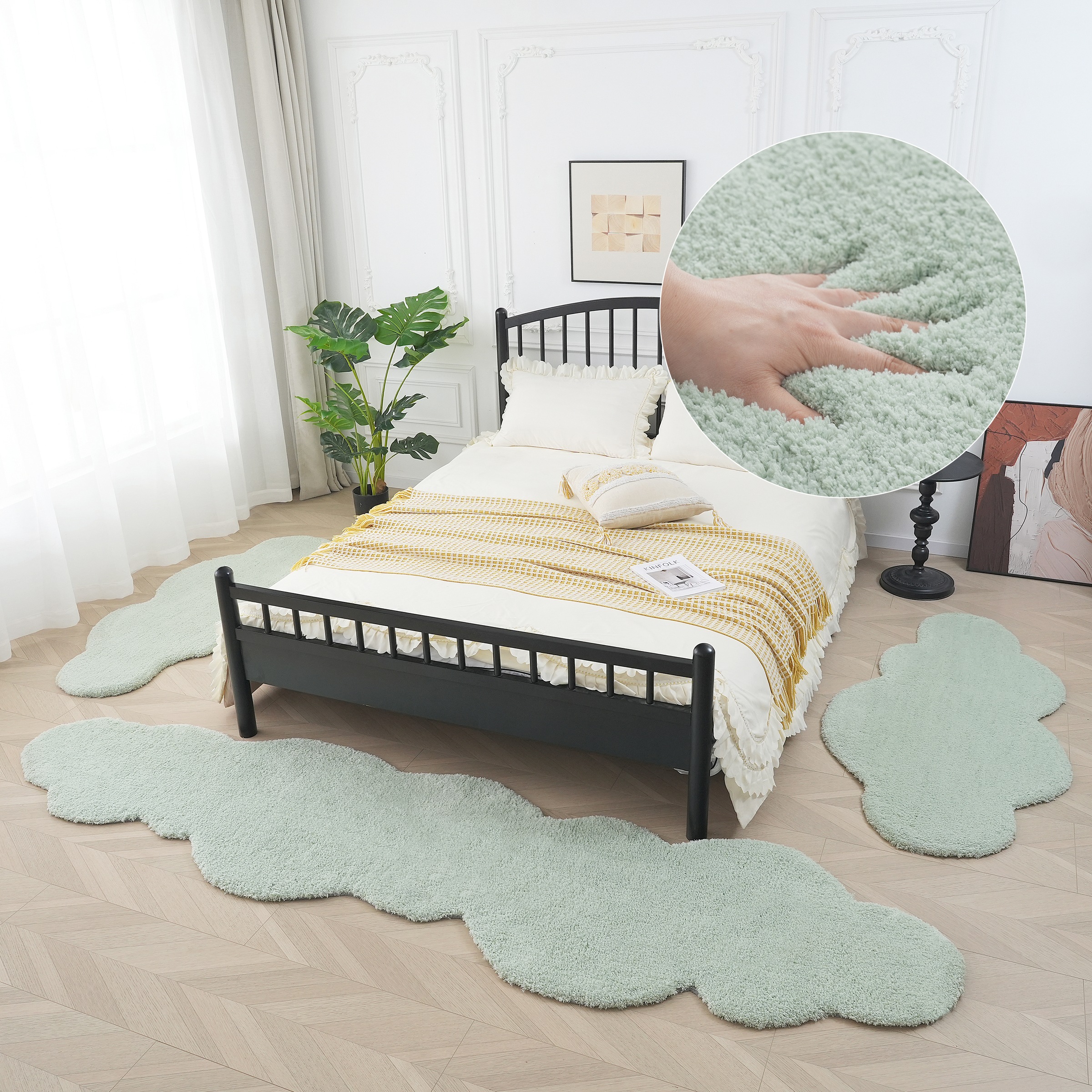 my home Bettumrandung "Microfaser Teppich Magong, besonders weich, sehr fei günstig online kaufen